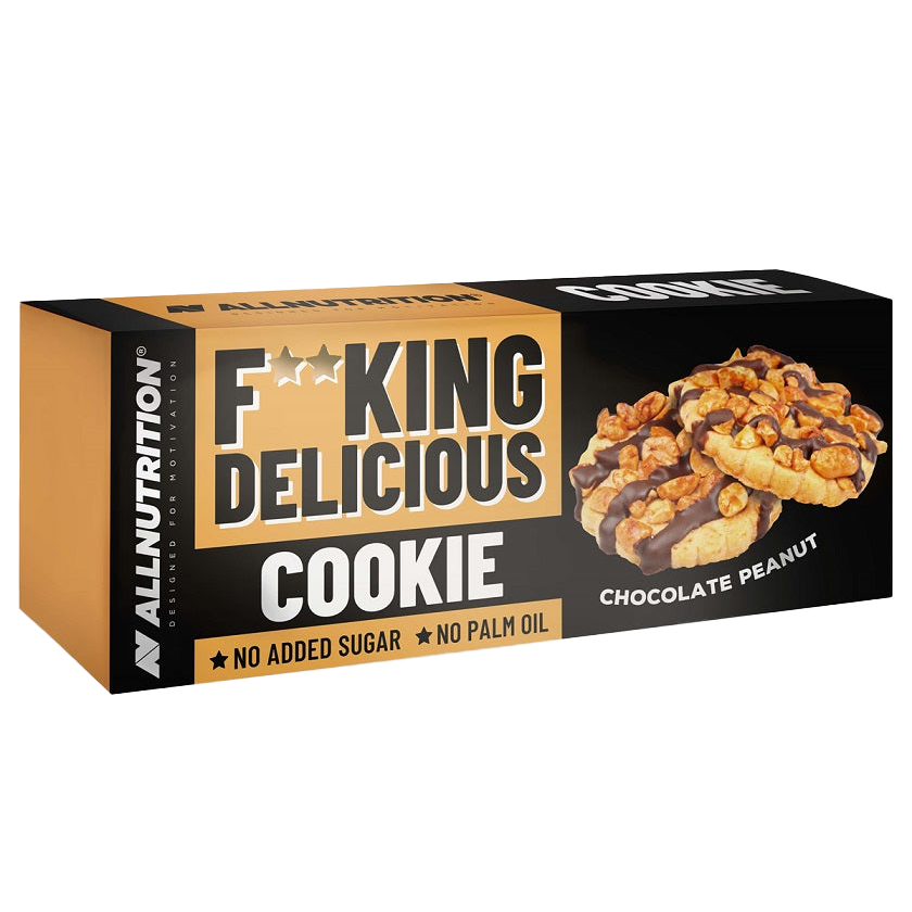 Allnutrition Fitking Delicious Protein Cookie - Chocolate Peanut Flavor 150g | High Protein Snack for Gym, Workout & Weight Loss | Healthy On-the-Go Breakfast or Post-Workout Recovery