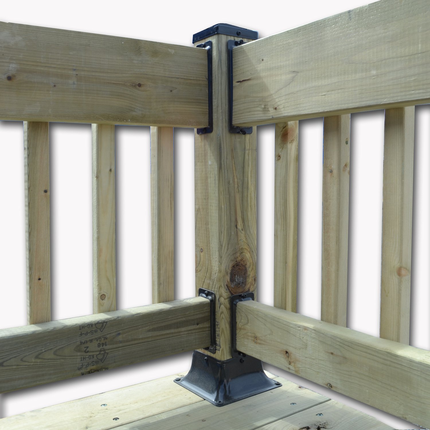 Pylex 12038 44-Inch Black Post Cap for Wood Fence & Deck - Durable Outdoor Fence Post Cover for Protection & Decoration