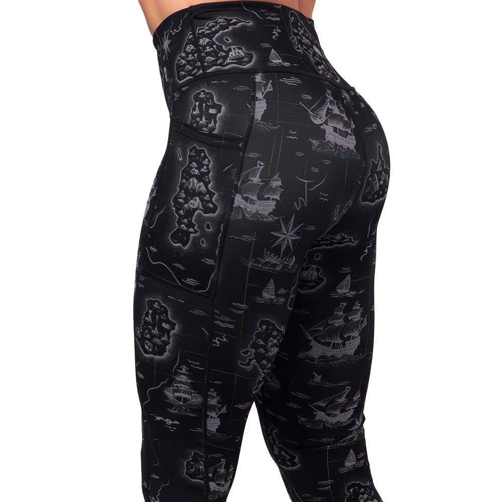 Uncharted Leggings for Women - High Waist Yoga Pants, Tummy Control Workout Leggings - Perfect for Gym, Running, Yoga & Lounge Wear