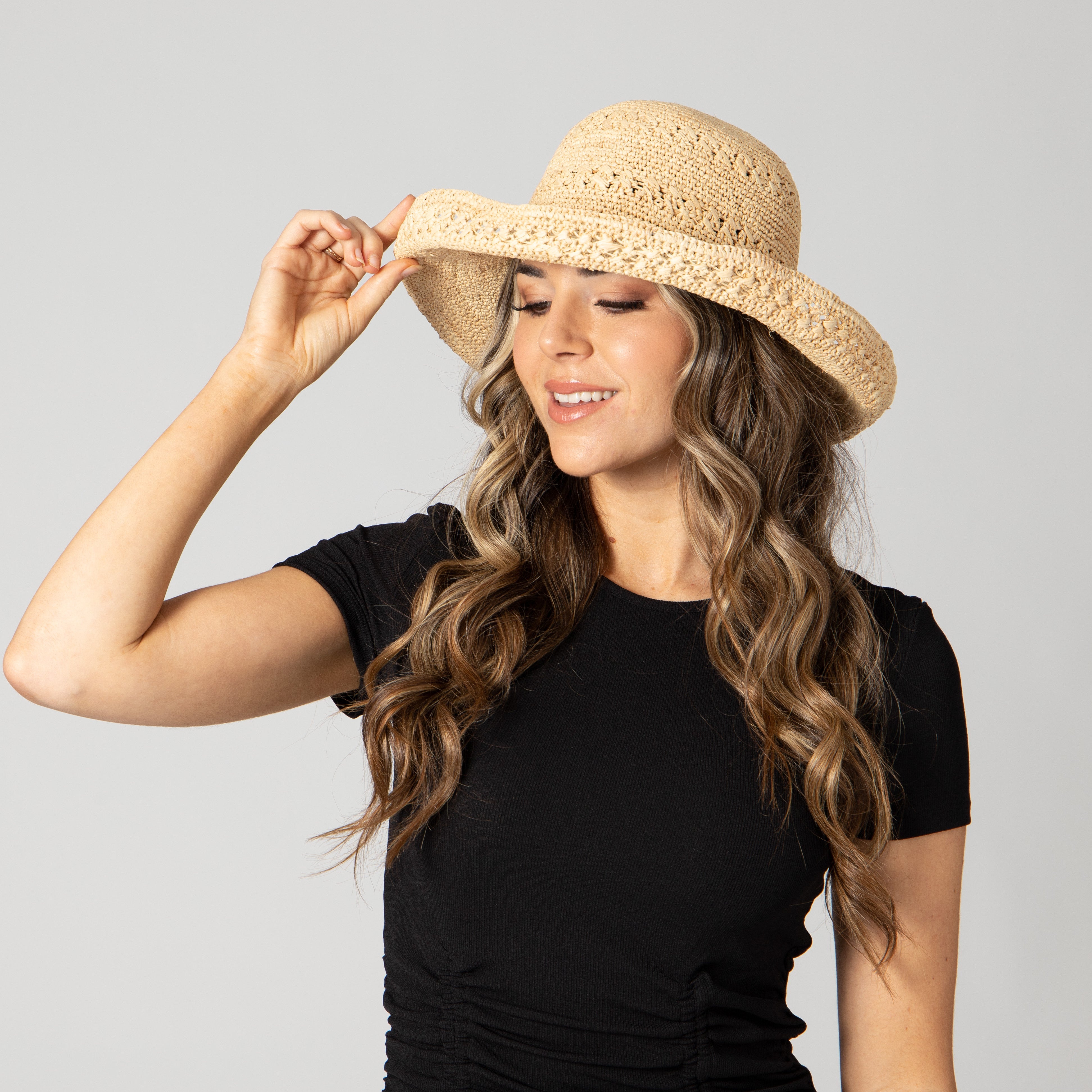 UV Protection Wide Brim Sun Hat for Women - UPF 50+ Summer Beach Hat for Outdoor Activities, Gardening, and Travel