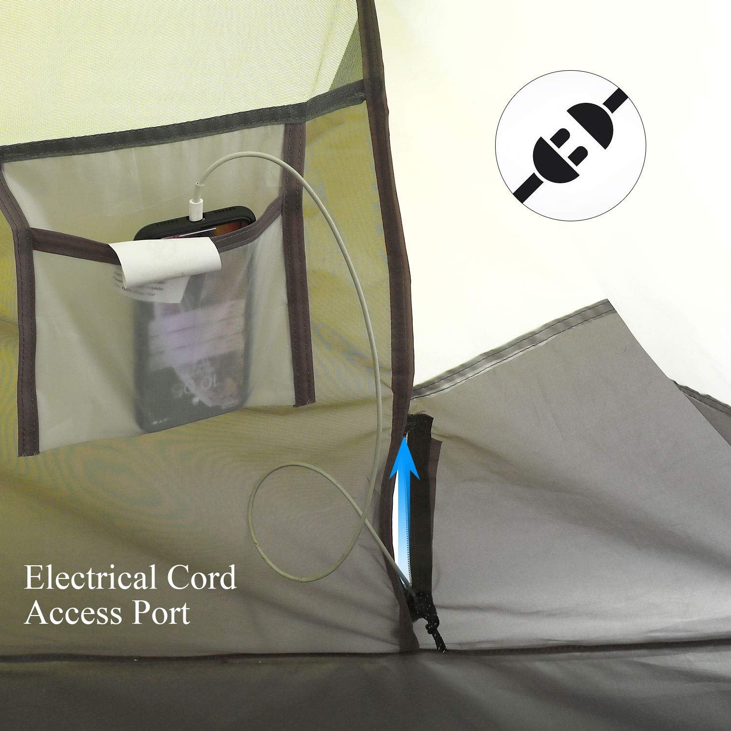 6 Person Easy Pop Up Tent - 12.5’ x 8.5’ x 53.5