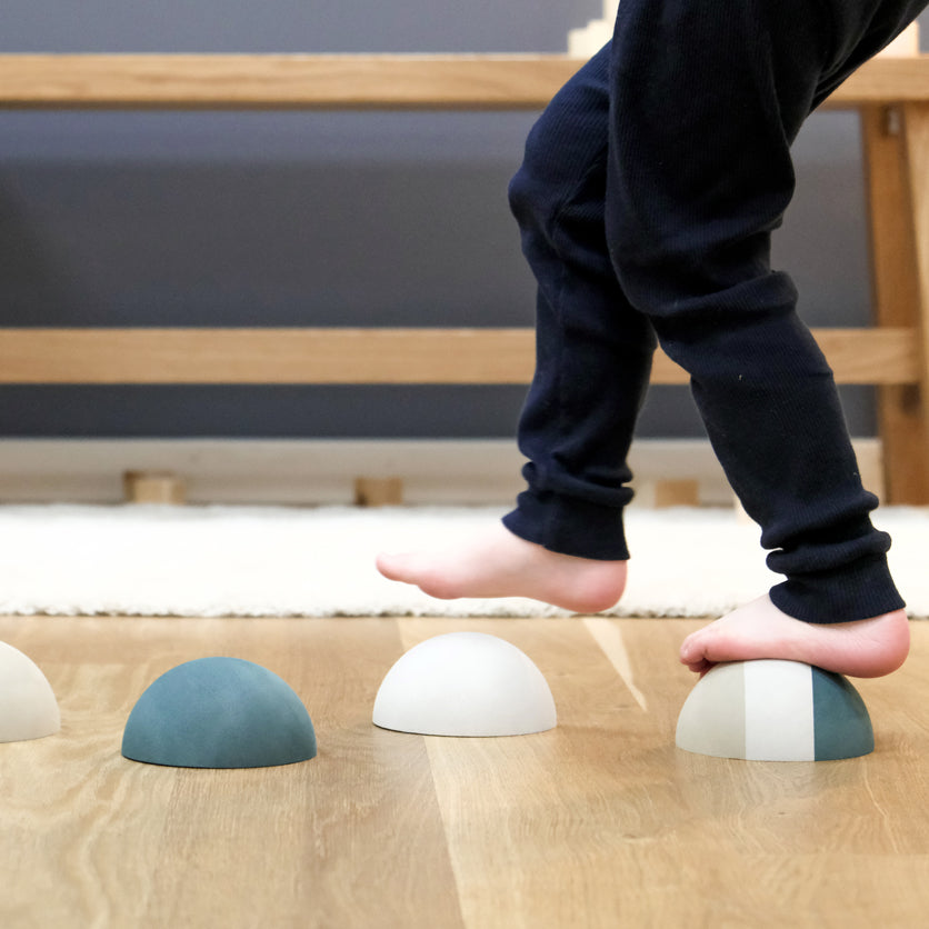 bObles Stepstones Set Rose - Soft Climbing Stones for Kids Indoor & Outdoor Play - Perfect for Toddler Playroom, Nursery, or Backyard