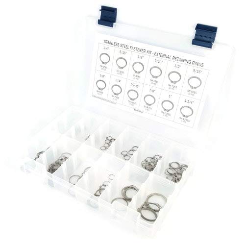 221-Piece Stainless Steel External Snap Ring Pliers Set - Heavy Duty Retaining Ring Removal Tool Kit for Automotive, Machinery & DIY Repairs