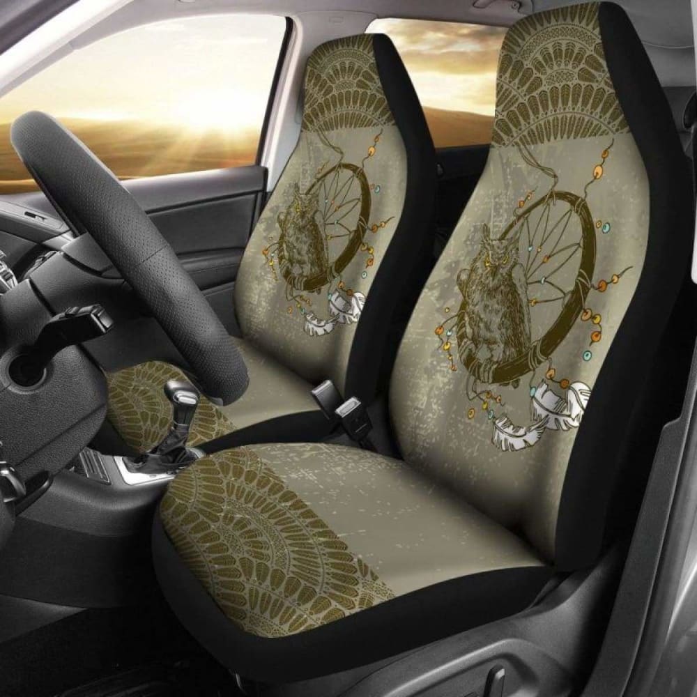 Boho Owl & Dreamcatcher Car Seat Covers - Stylish & Protective Accessories for Cars, SUVs & Trucks | Perfect for Boho Decor & Road Trips