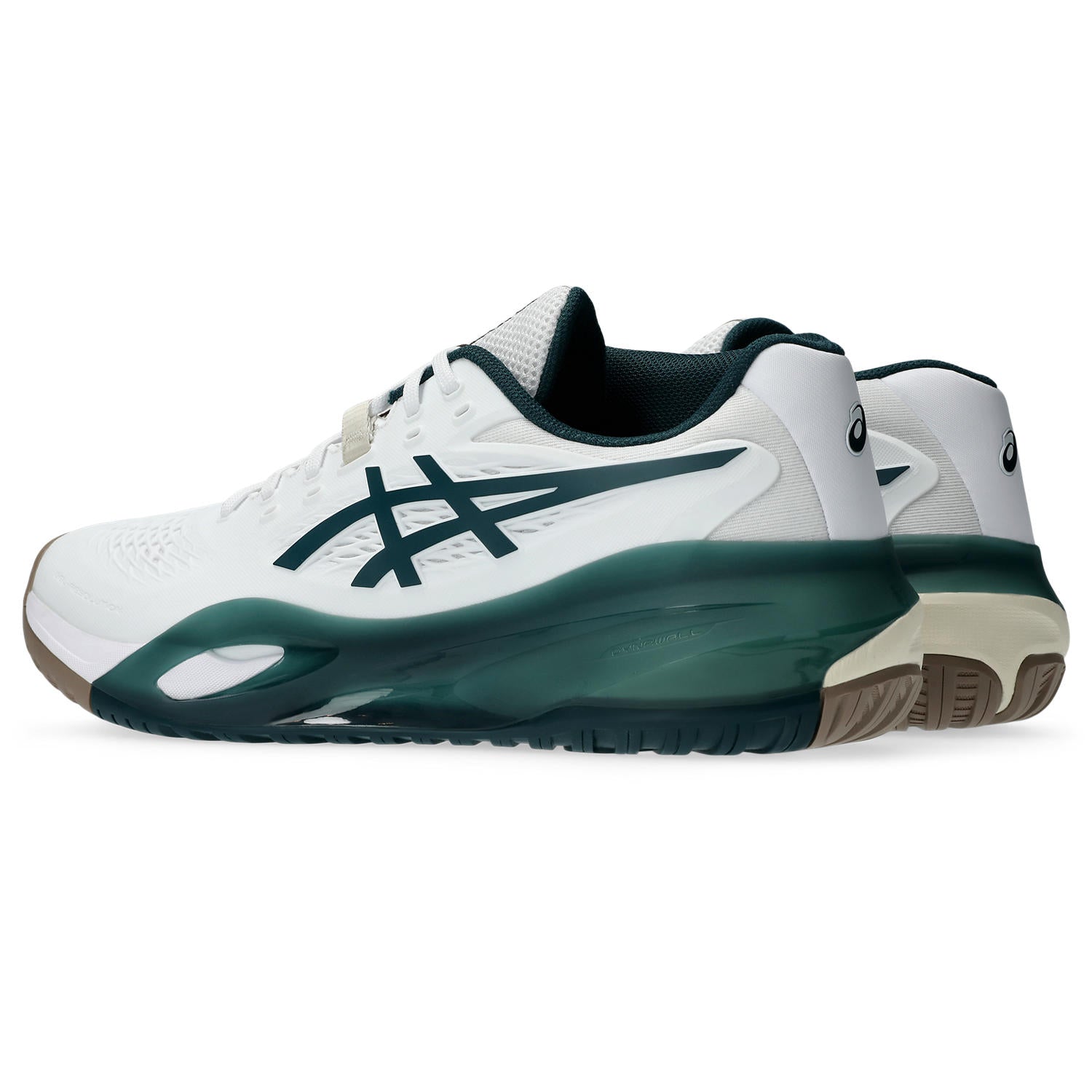 ASICS Gel Resolution X Men's Tennis Shoes - White/Green - High-Performance Court Shoes for Competitive Play & Training