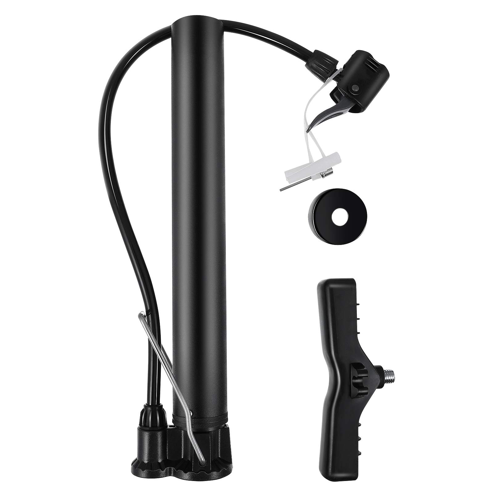 Portable Mini Bike Floor Pump - High Pressure Bicycle Tire Inflator for Road & Mountain Bikes - Compact Cycling Accessory (Black) - Perfect for Home, Garage & On-the-Go Bike Maintenance