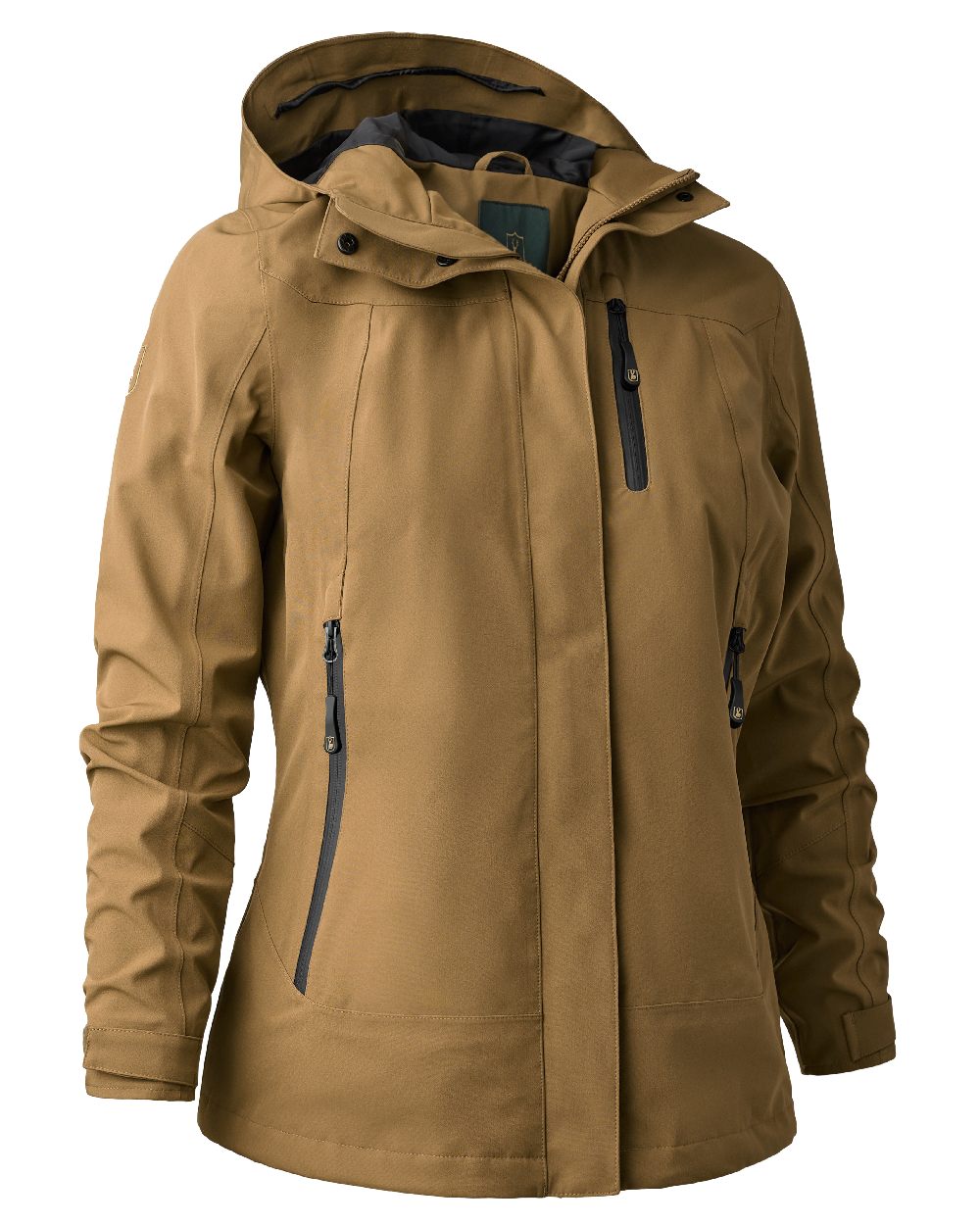 Deerhunter Women's Sarek Waterproof Shell Jacket with Adjustable Hood - Lightweight Hiking & Outdoor Adventure Jacket for Camping, Trekking, and Rainy Weather