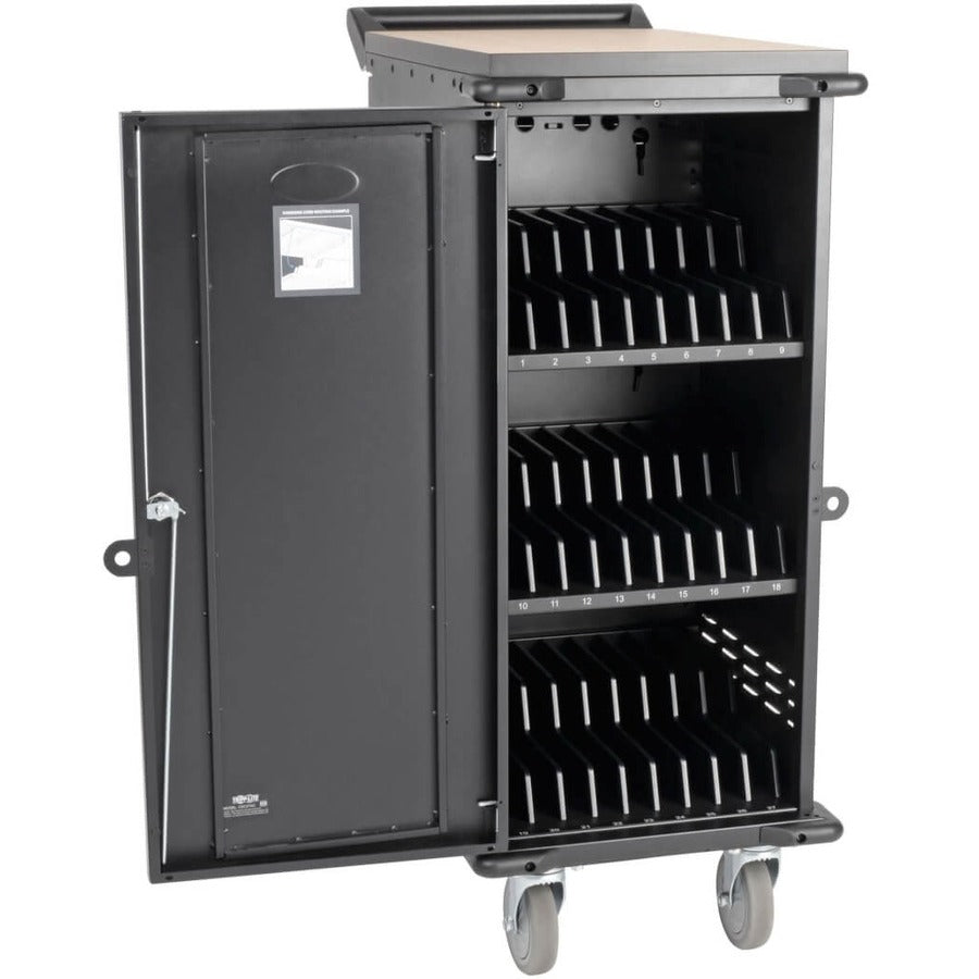 Tripp Lite 27 Device AC Charging Cart - Mobile Charging Station for Schools & Offices - Fast USB Charging for Tablets, Laptops & Phones - Perfect for Classrooms, Libraries & Workplaces