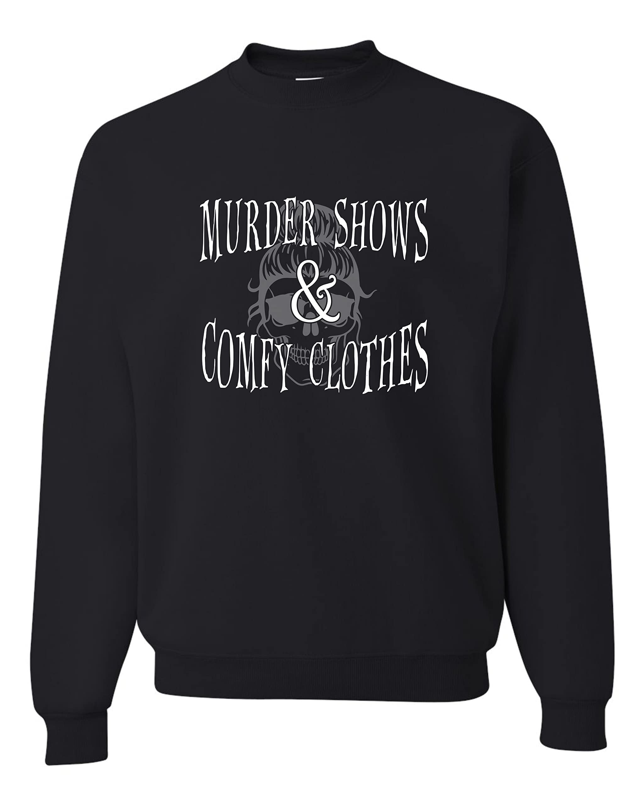 True Crime Enthusiast Gift - Funny Unisex Crewneck Sweatshirt for Murder Mystery Shows & Comfy Lounge Wear | Perfect for Crime Podcasts, Netflix Binges & Casual Outings