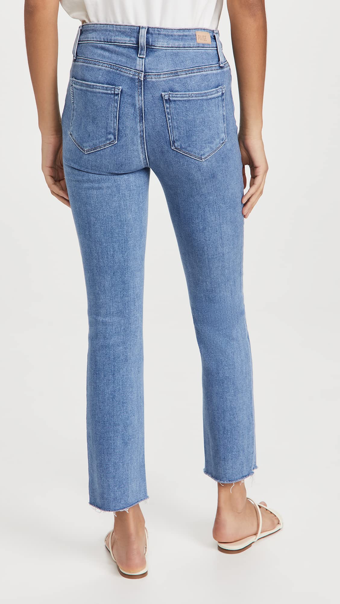 PAIGE Women's Cindy High Rise Skinny Jeans with Raw Hem - Stretch Denim for Casual Wear & Everyday Outfits