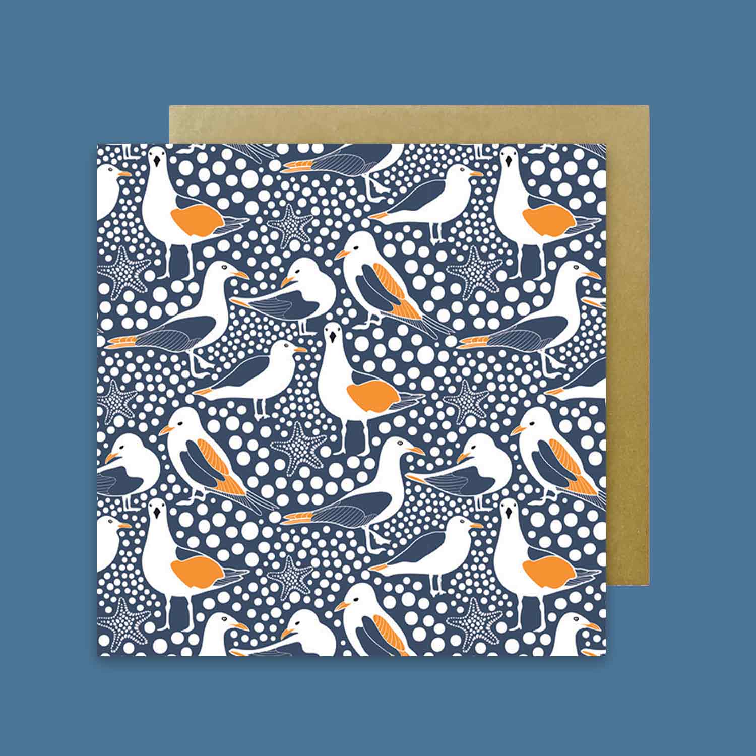 Seagulls Magnet & Greeting Card Set - Coastal Themed Gift for Beach Lovers, Perfect for Home Decor, Office, or Gifts (Set of 1 Magnet & 1 Card)