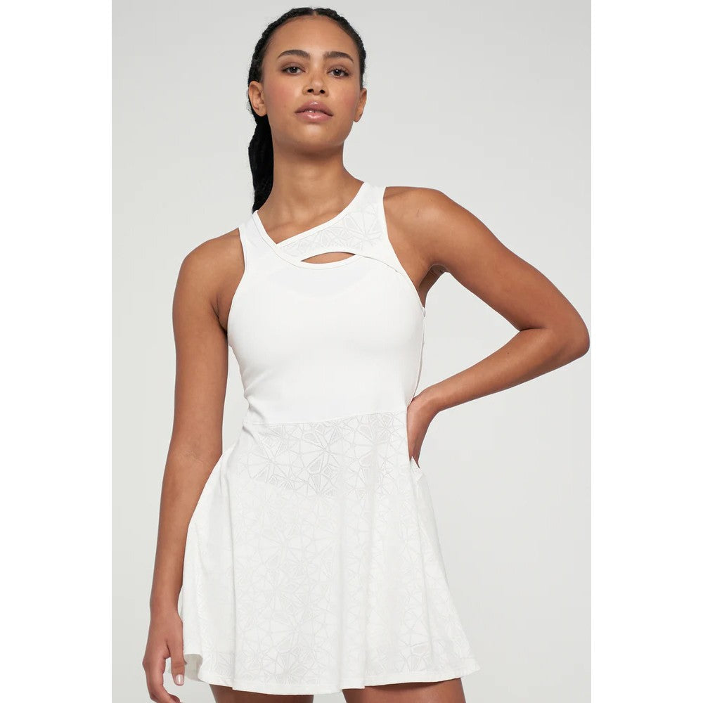 Lija Women's Don't Stop Me Now Phenom Dress - White | Flowy Running Dress for Women | Perfect for Workouts, Yoga & Casual Wear