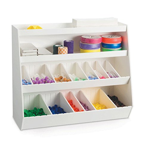 Adjustable Storage Organizer Bench with 14 Compartments & 2 Shelves - 24