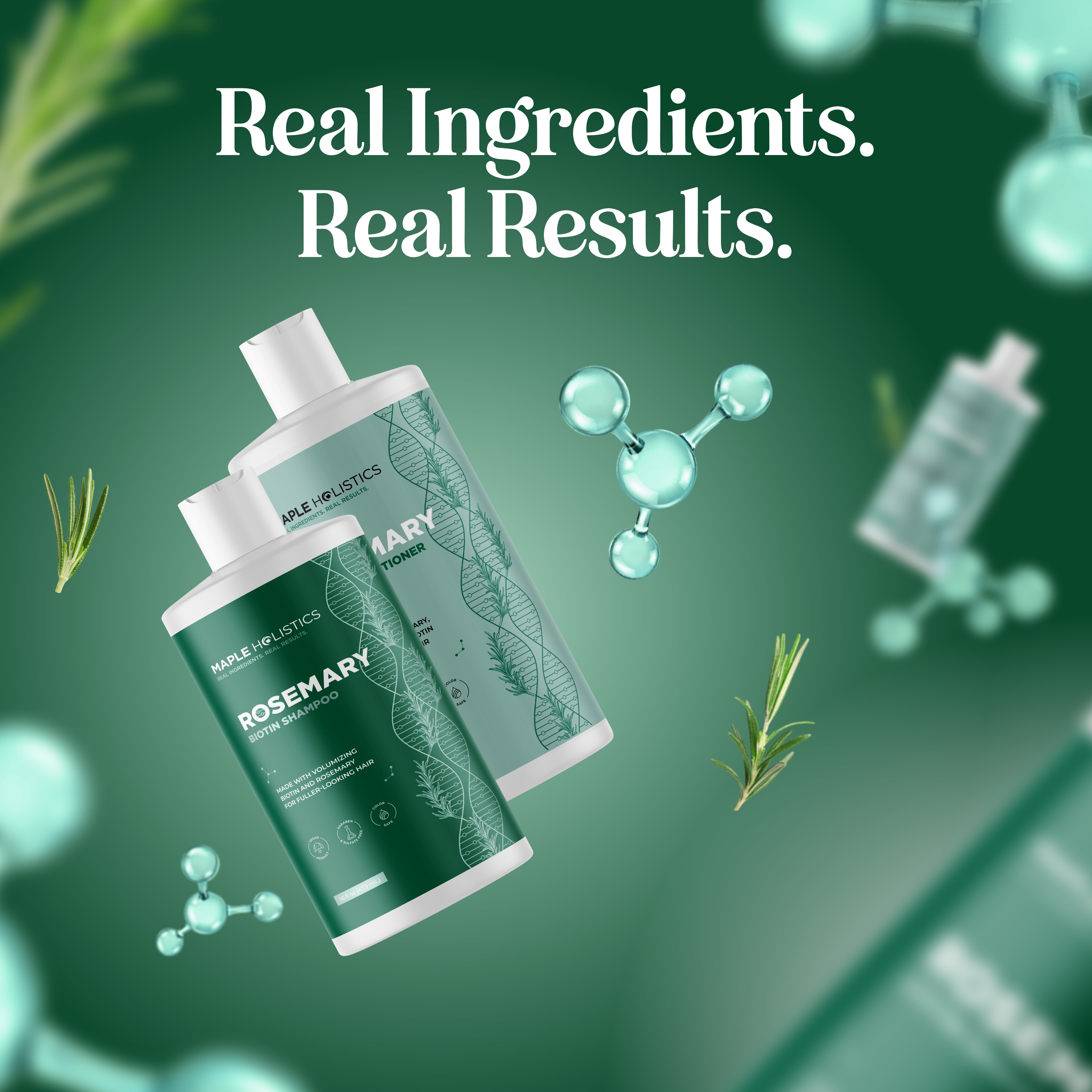 Rosemary Biotin Shampoo and Conditioner Set for Hair Growth & Scalp Care - Volumizing & Strengthening Hair Treatment for Thinning Hair - Perfect for Daily Hair Care Routine