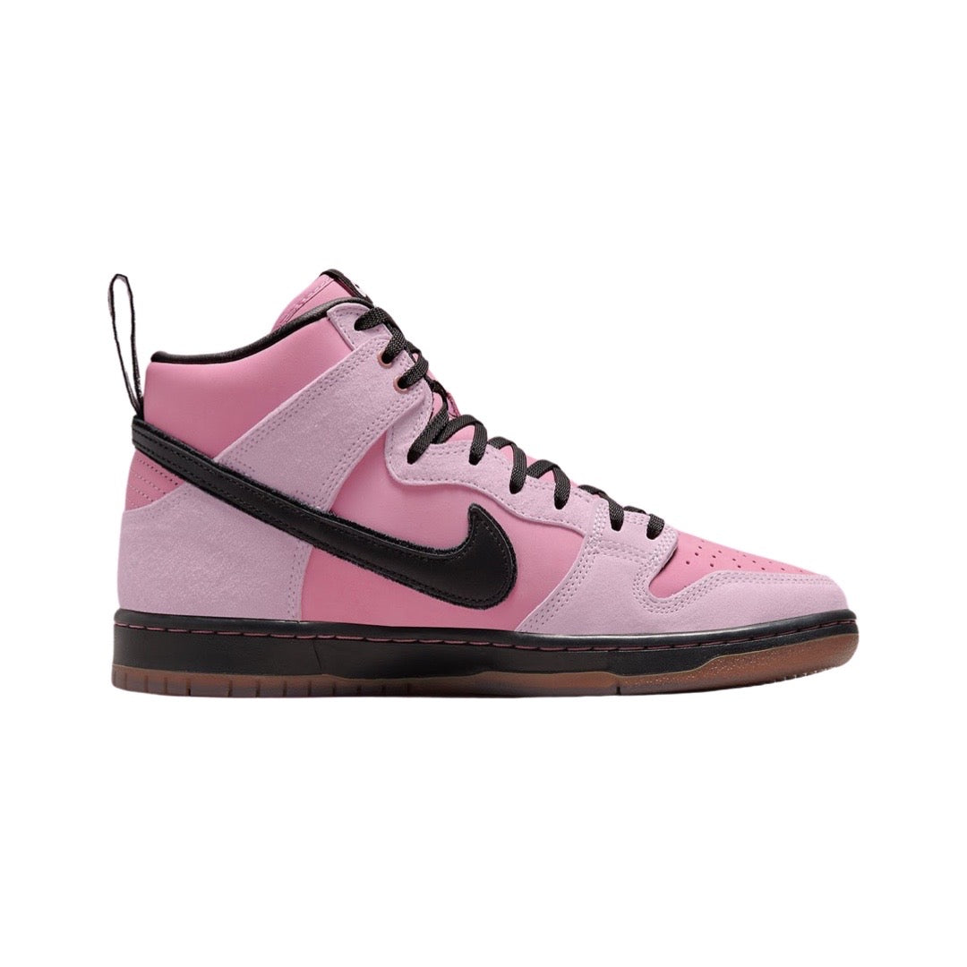 Nike Dunk Hi Retro KCDC Elemental Pink Black Sneakers - Vintage Basketball Shoes for Men & Women - Perfect for Streetwear, Skateboarding & Casual Fashion