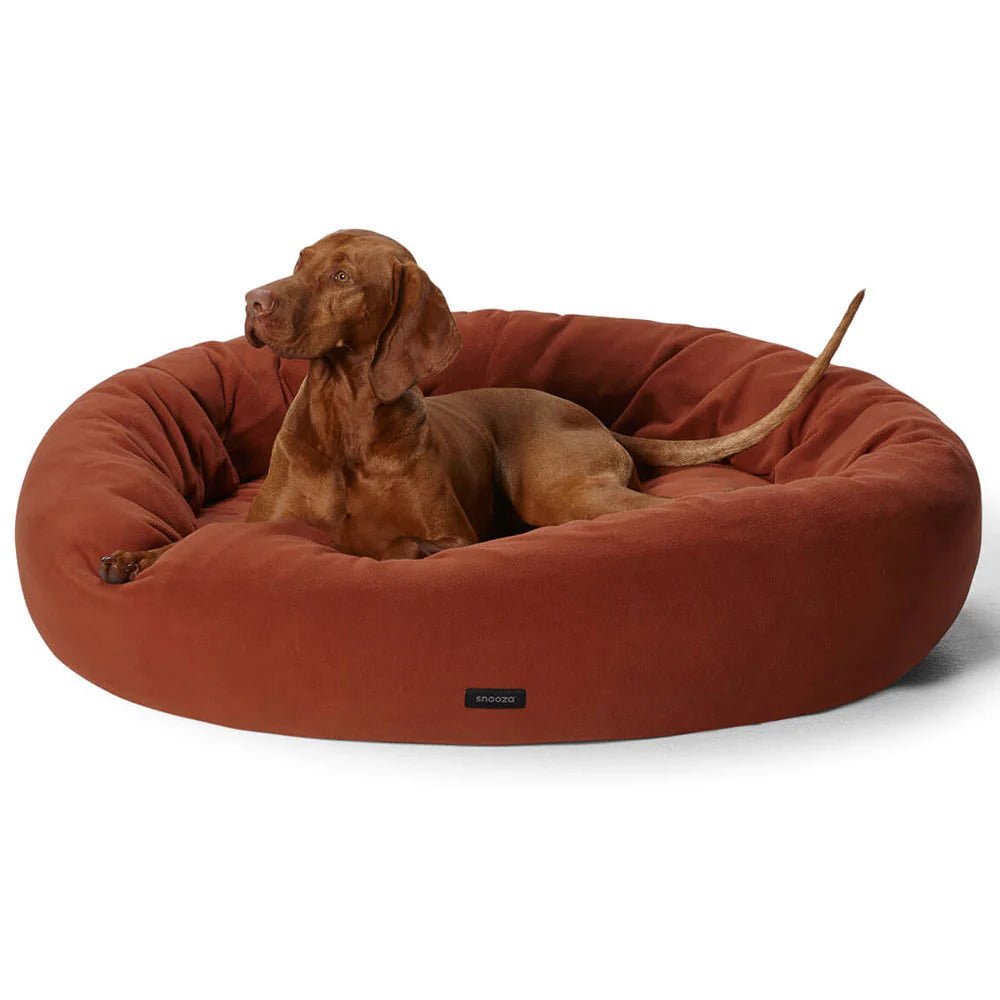 Self-Warming Polar Fleece Pet Bed - Cozy Rust-Colored Cuddler for Dogs & Cats - Perfect for Winter Snuggles & Indoor Lounging