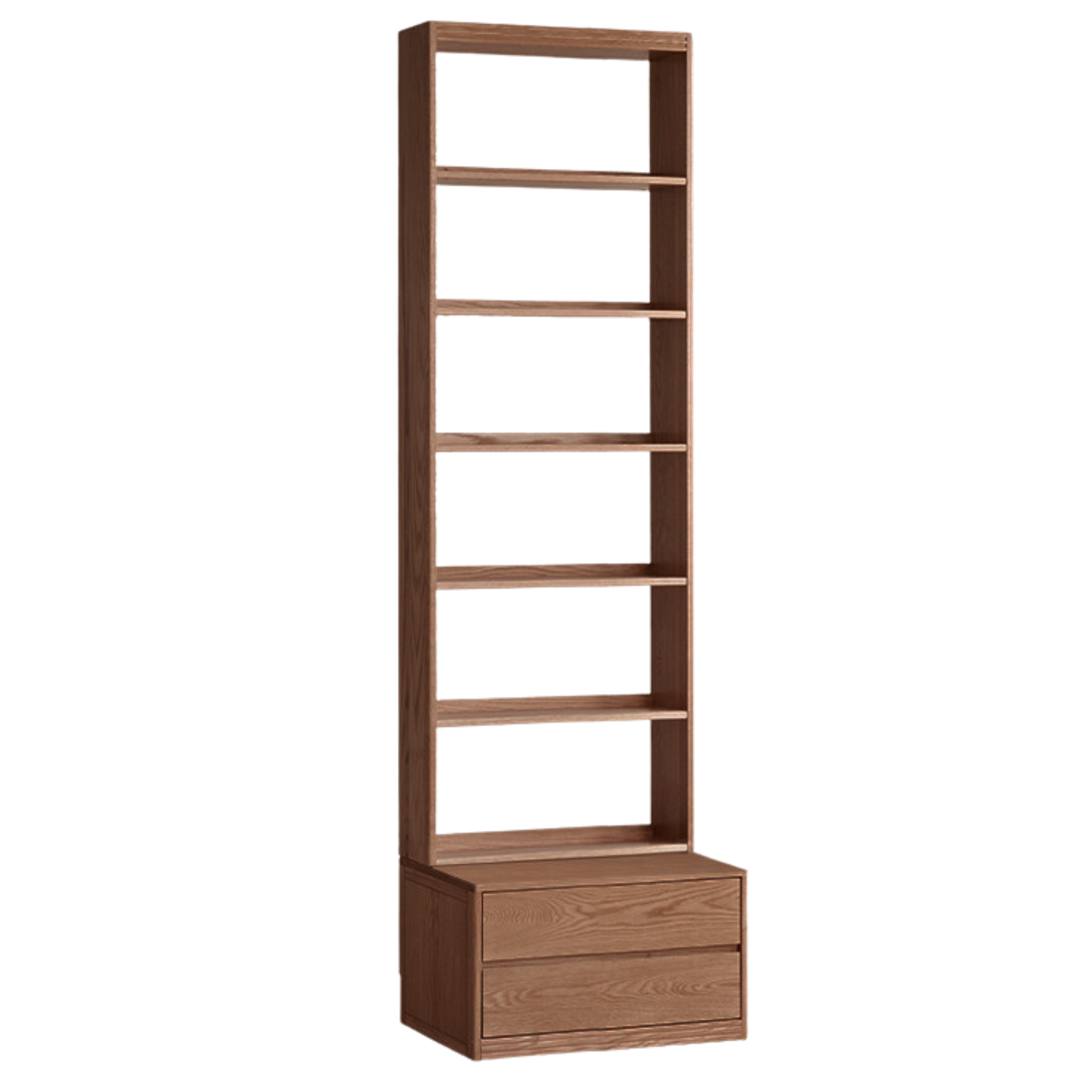 23.6x20.9x98.8 inch / 60x53x251 сm / Walnut color / six-layer bookcase