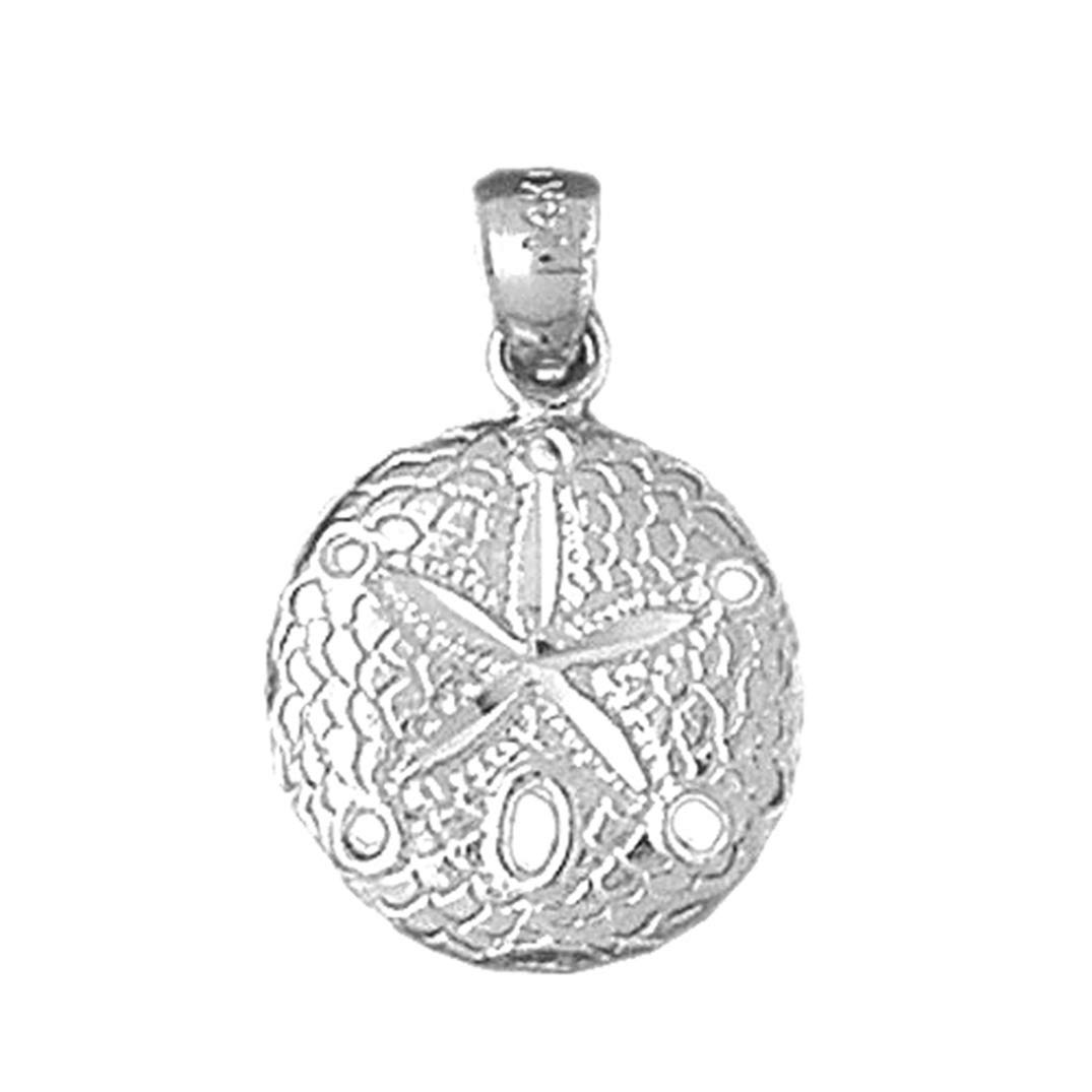 925 Sterling Silver Sand Dollar Pendant Necklace - 21mm Beach Jewelry for Women, Perfect Gift for Ocean Lovers & Beach Wedding Accessories