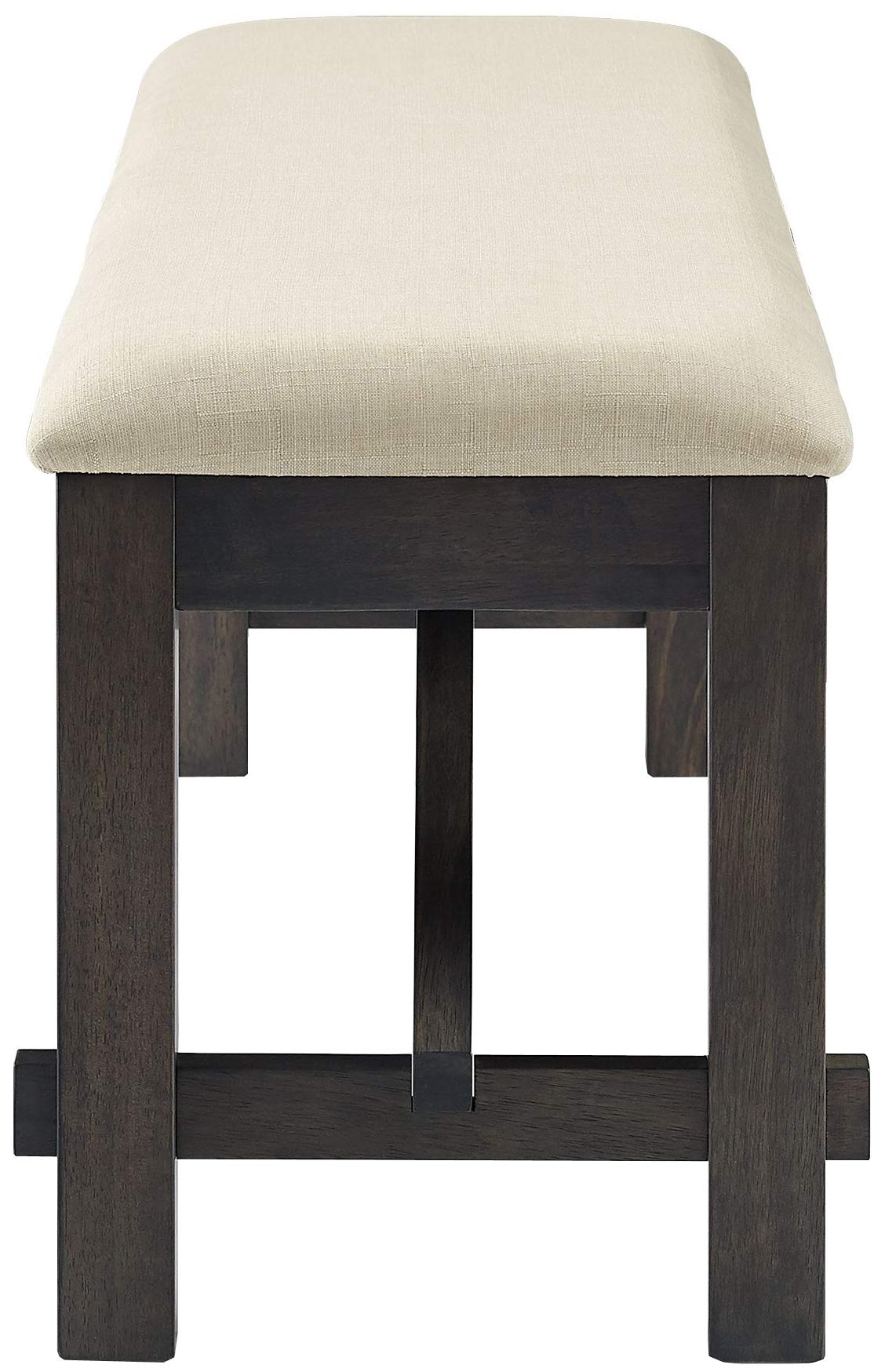 Crosley Furniture Hayden Solid Wood Dining Bench - Entryway, Mudroom, or Kitchen Seating - Slate Finish - Perfect for Farmhouse, Rustic, and Traditional Home Decor