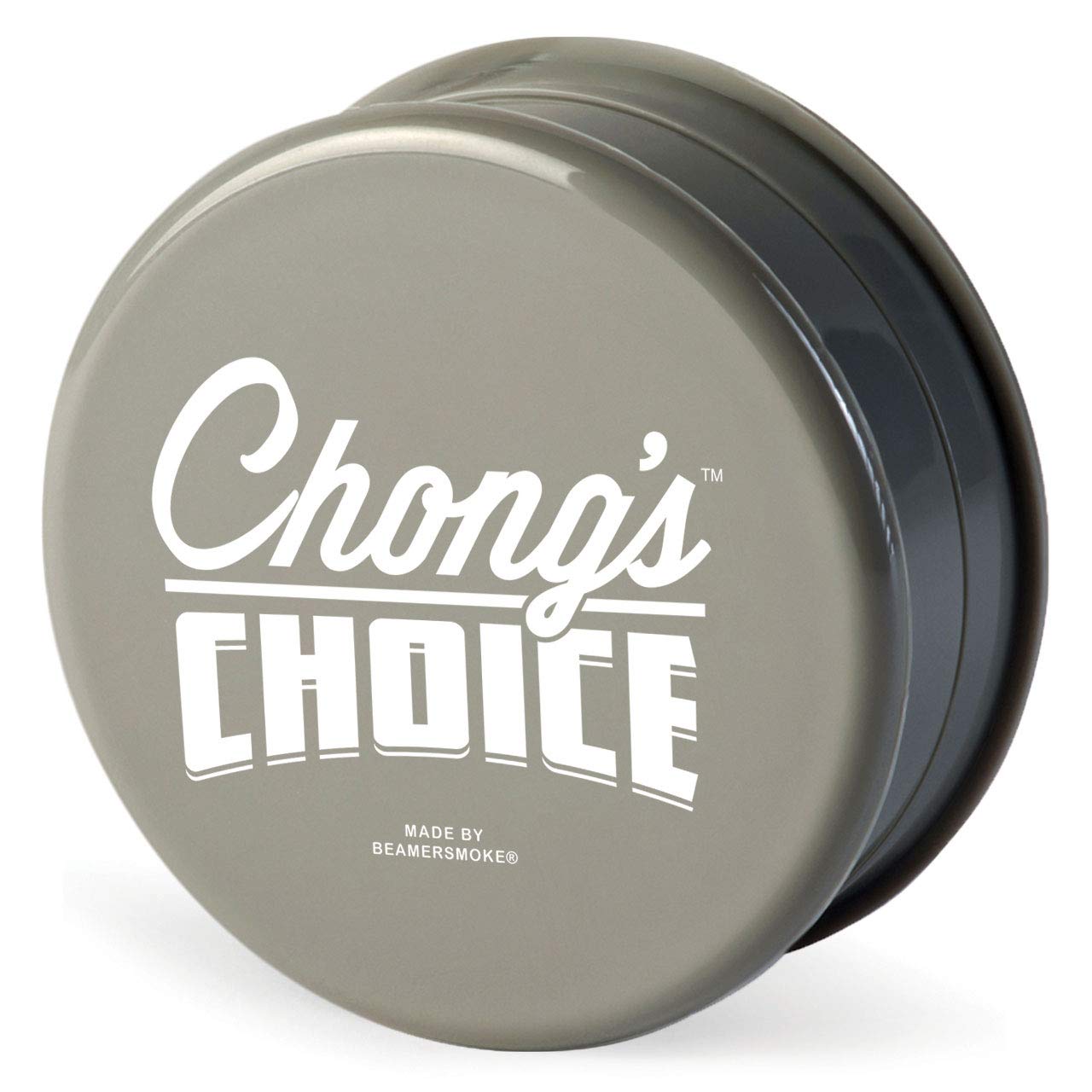 Chong's Choice 3-Piece 63mm Acrylic Herb Grinder - Opaque Gray with Free Smoke Sticker - Perfect for Grinding Herbs & Spices at Home or On The Go