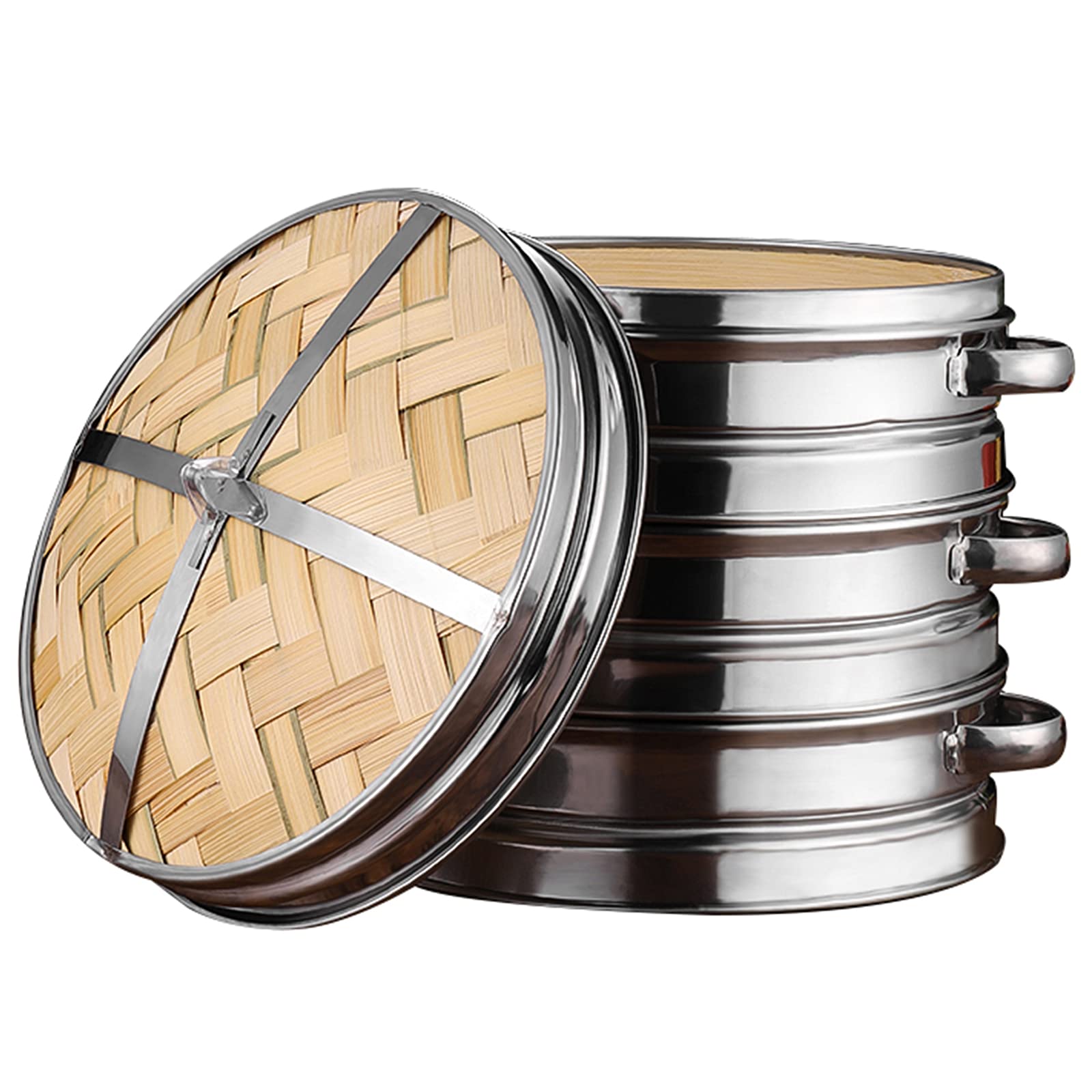 Premium Bamboo Steamer Basket - 11.8 Inch (30cm) Seiro Steamer for Dumplings, Buns & Healthy Cooking | Traditional Asian Cooking Tool for Shumai, Bao & Meat | Perfect for Home Kitchens & Restaurants
