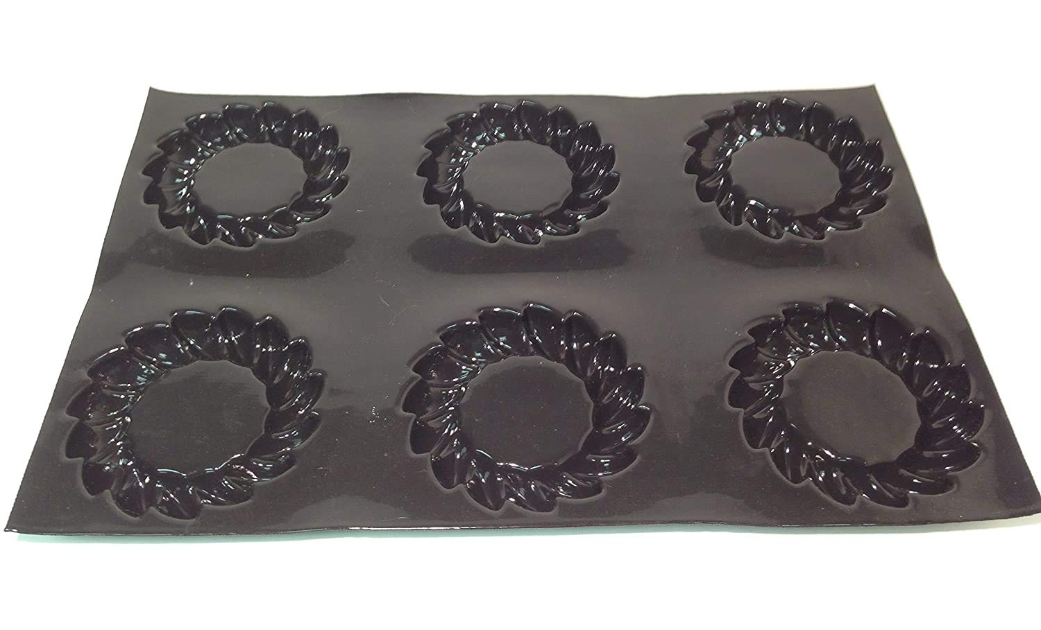 Premium Silicone Baking Mold - ST Honore Flexipan (1/2) - Black Modern Oven-Safe Cake Pan with Fiberglass Core - Perfect for Wedding Cakes, Valentine's Desserts, Christmas Pies & Birthday Treats - Ideal for Professional Bakers & Home Baking Enthusiasts