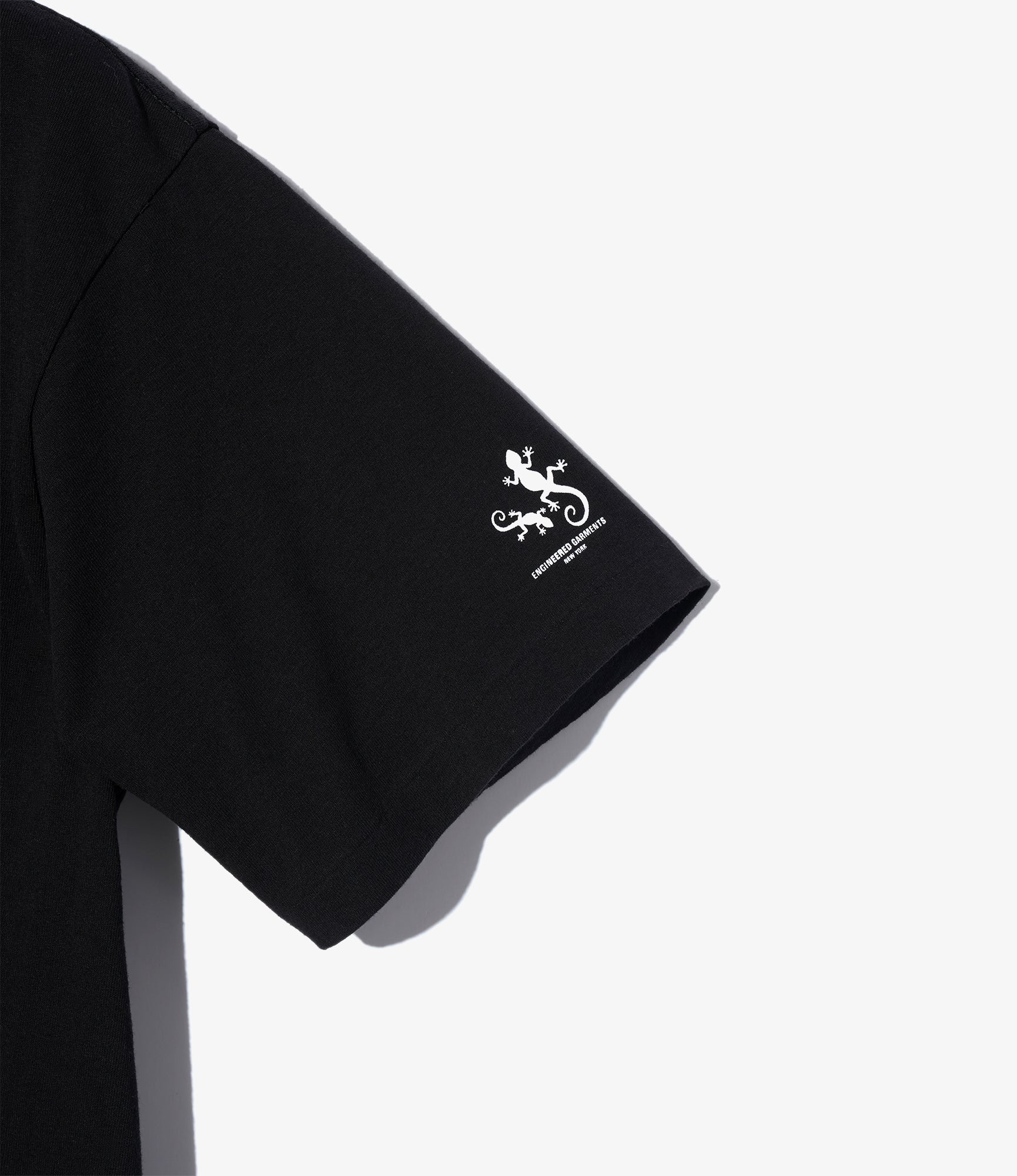 Cross Neck T-Shirt - Black 'Cosmopolitanism' Graphic Print Tee for Men & Women | Casual Streetwear, Urban Fashion, Everyday Outfit