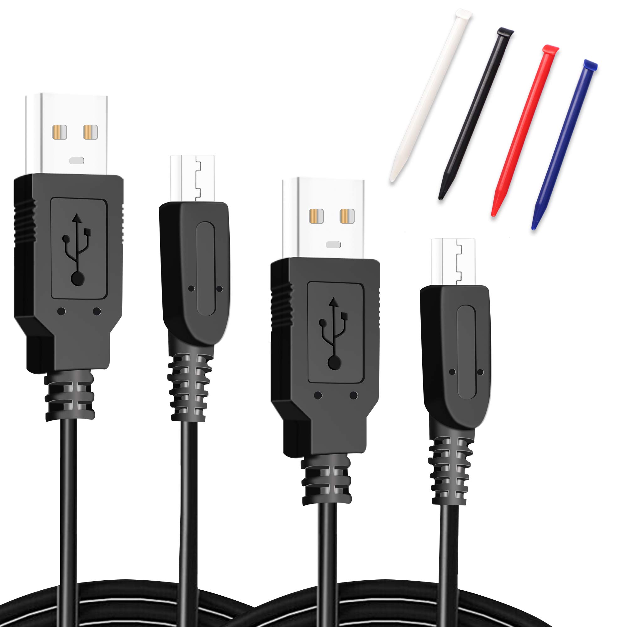 Premium USB Charger Cable Kit & AC Power Adapter for Nintendo New 3DS XL - Includes Wall Charger, Travel Power Cord & Stylus Pen - Perfect for Gaming at Home or On The Go