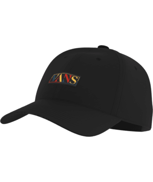 VANS Dusker Curved Bill Jockey Strapback Hat - Black Adjustable Baseball Cap for Men & Women | Perfect for Skateboarding, Streetwear Fashion & Outdoor Activities