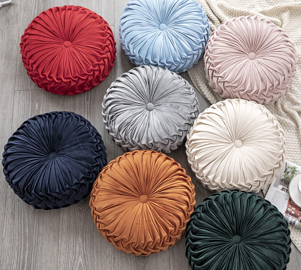 Velvet Round Seat Cushion 14