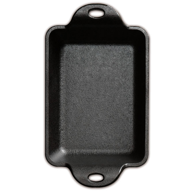 5.5 Inch Cast Iron Rectangle Serving Tray - Perfect for BBQ, Picnics, and Rustic Dining Table Presentation