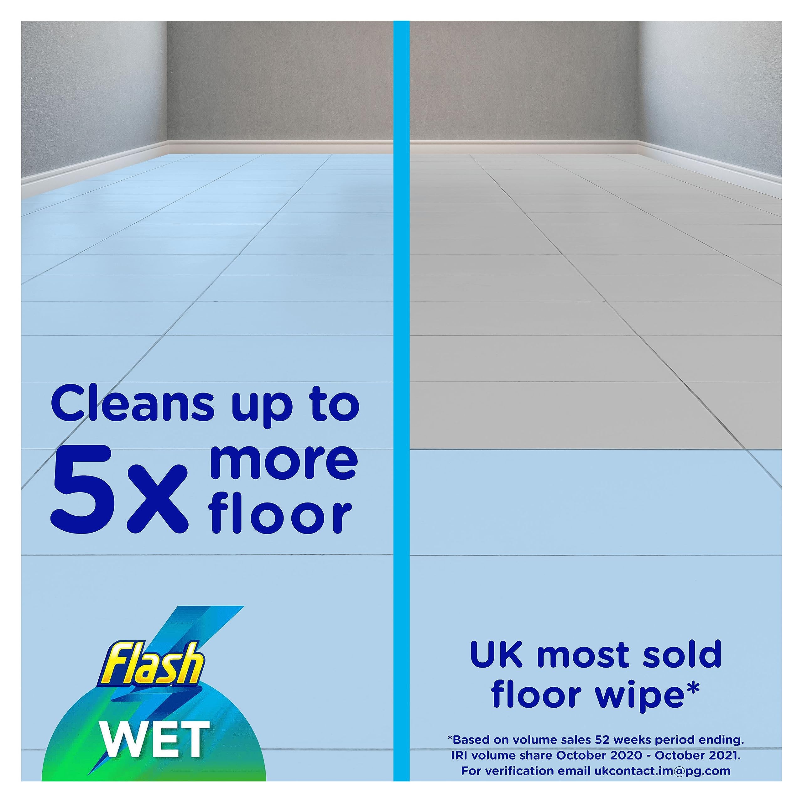 Flash Speedmop Wet Cloth Refills - 96 Pack (24 x 4) | Lemon Scented Antibacterial Floor Cleaning Wipes | Compatible with Flash Speed Mop | Ideal for Hardwood, Tile & Laminate Floors | Quick & Easy Household Cleaning Solution