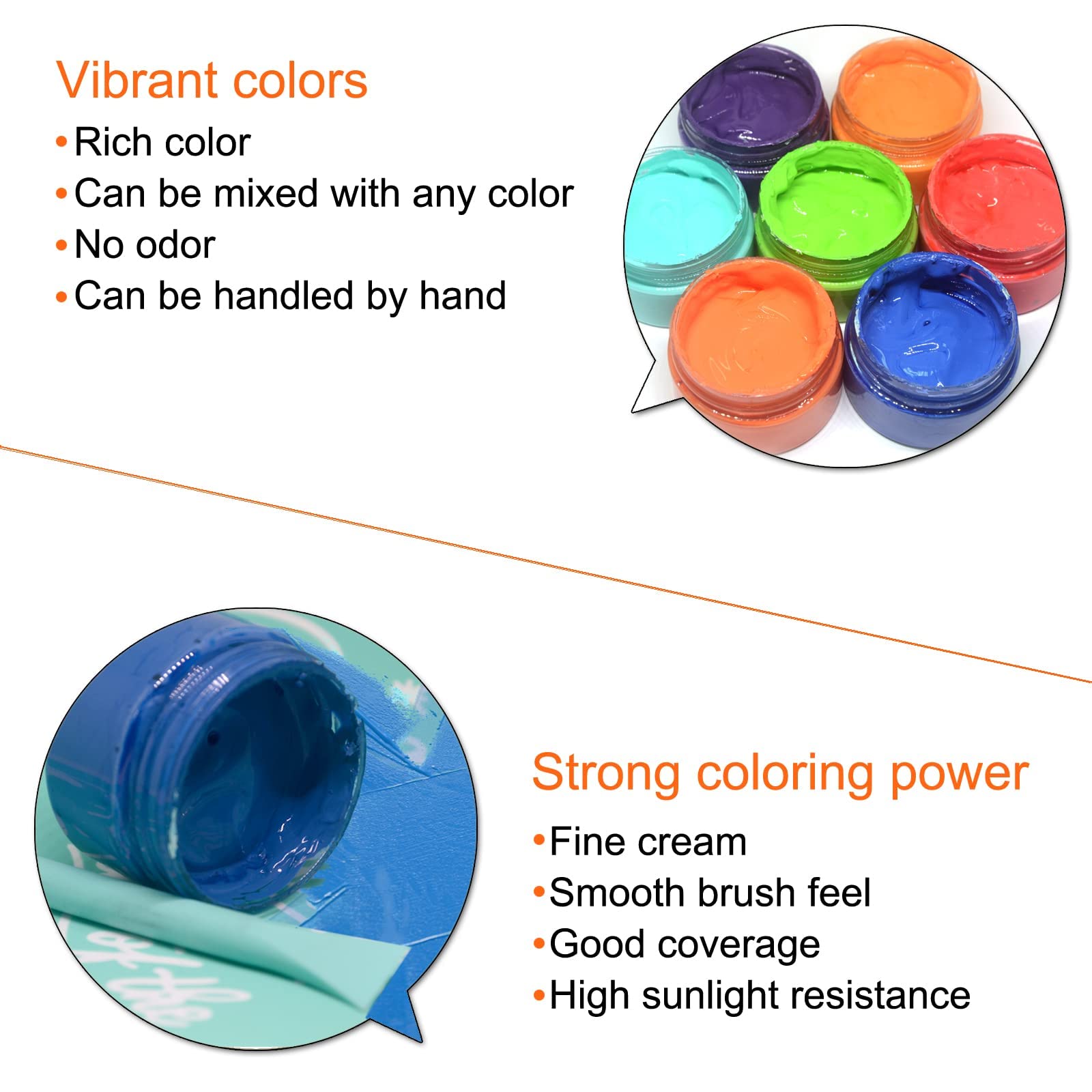 8 Pack Chalk Paste Paint Set for Silk Screen Stencils - Transfer Paint for Chalkboards, Wood, Furniture & Fabric - DIY Craft & Home Decor Projects