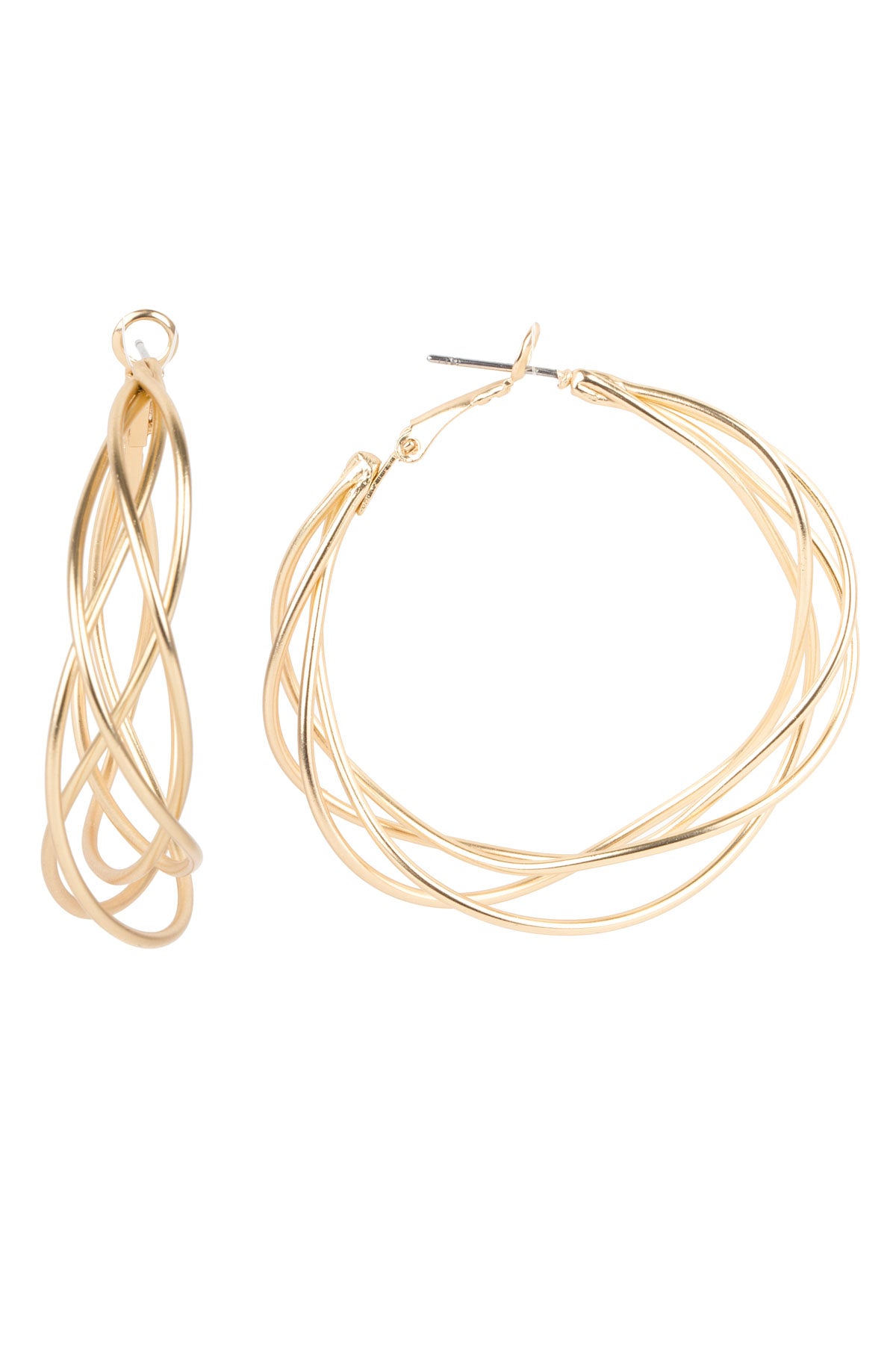 Stylish Multi-Surface Hoop Earrings for Women - Gold & Silver Fashion Jewelry - Perfect for Everyday Wear, Parties & Gifting