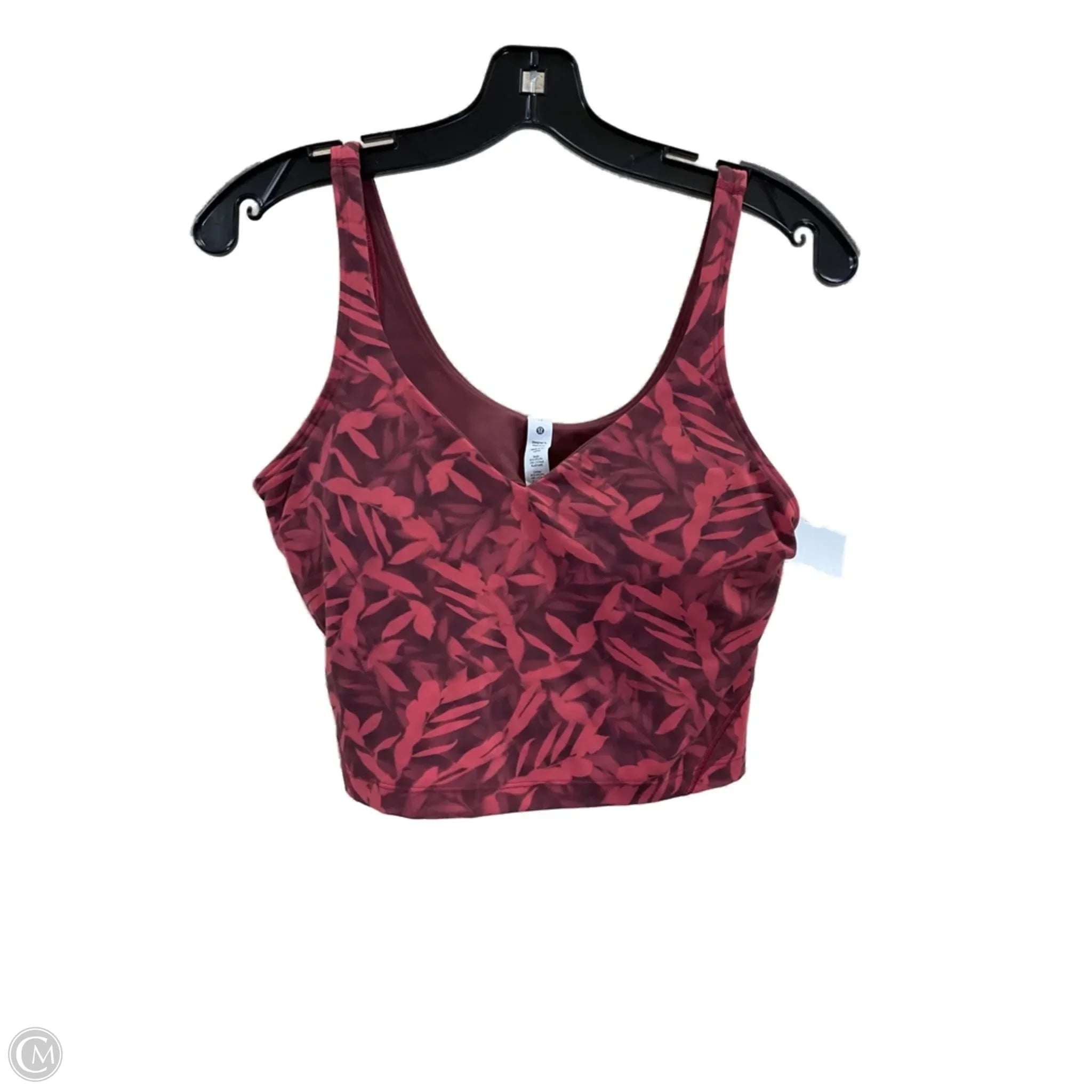 Lululemon Women's Red Athletic Sports Bra Medium - Perfect for Yoga, Running & Gym Workouts