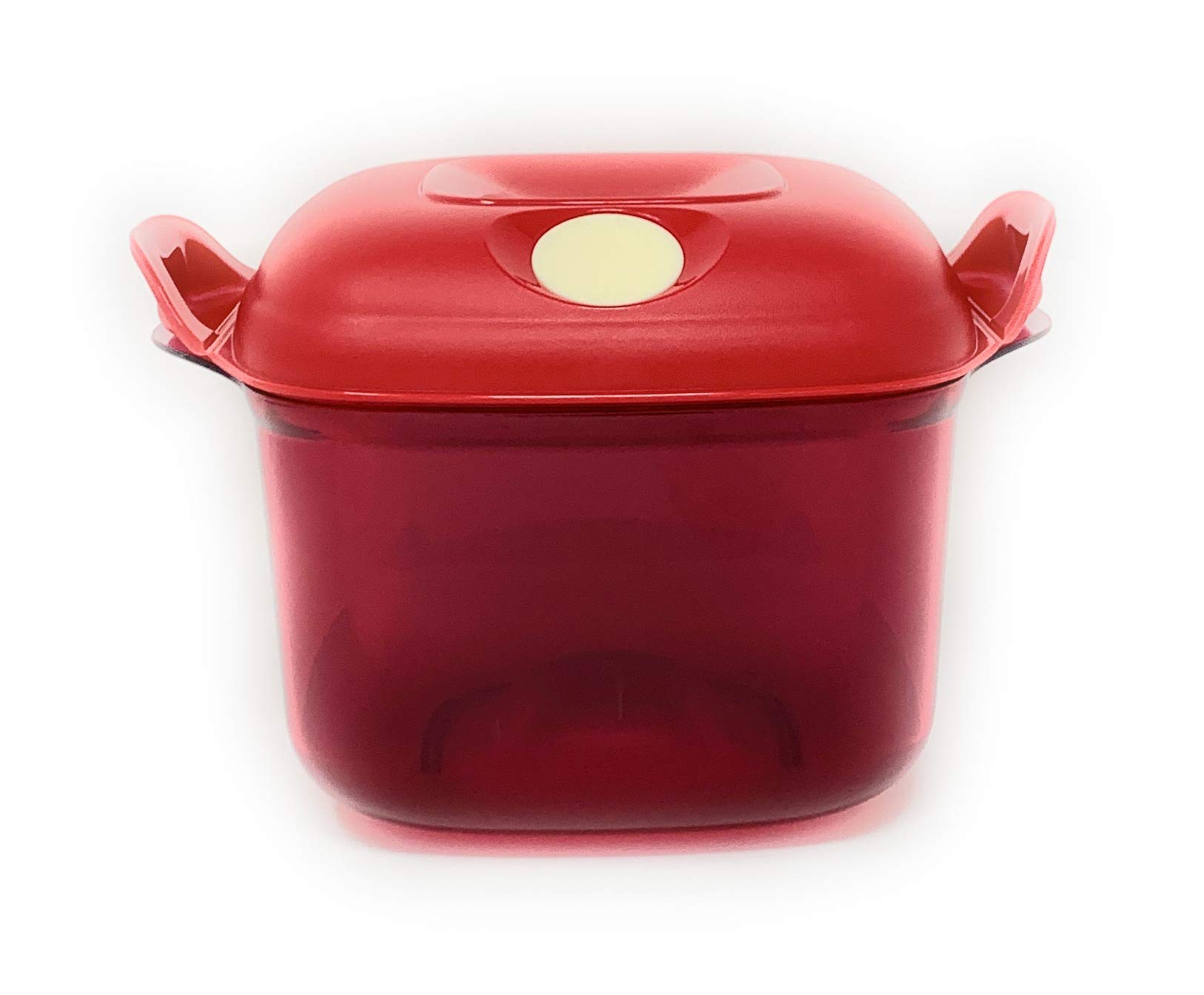 Tupperware Heat N Serve Square Round 8 Cup Red Food Storage Container - Microwave & Freezer Safe for Meal Prep, Leftovers & Lunch Storage