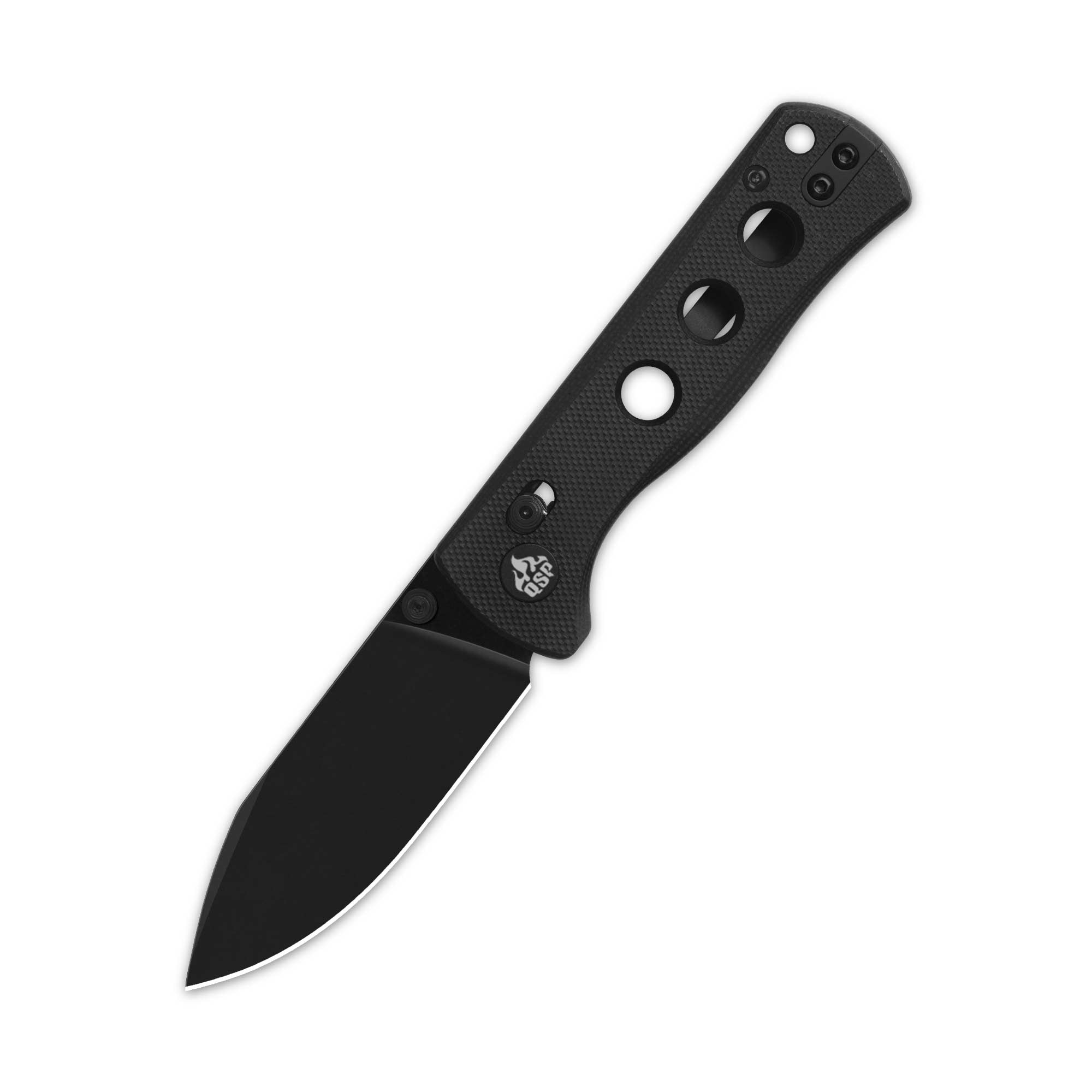 QSP Canary Glyde Lock Pocket Knife - 14C28N Stainless Steel Blade with Black G10 Handle - EDC Folding Knife for Camping, Hiking & Outdoor Survival