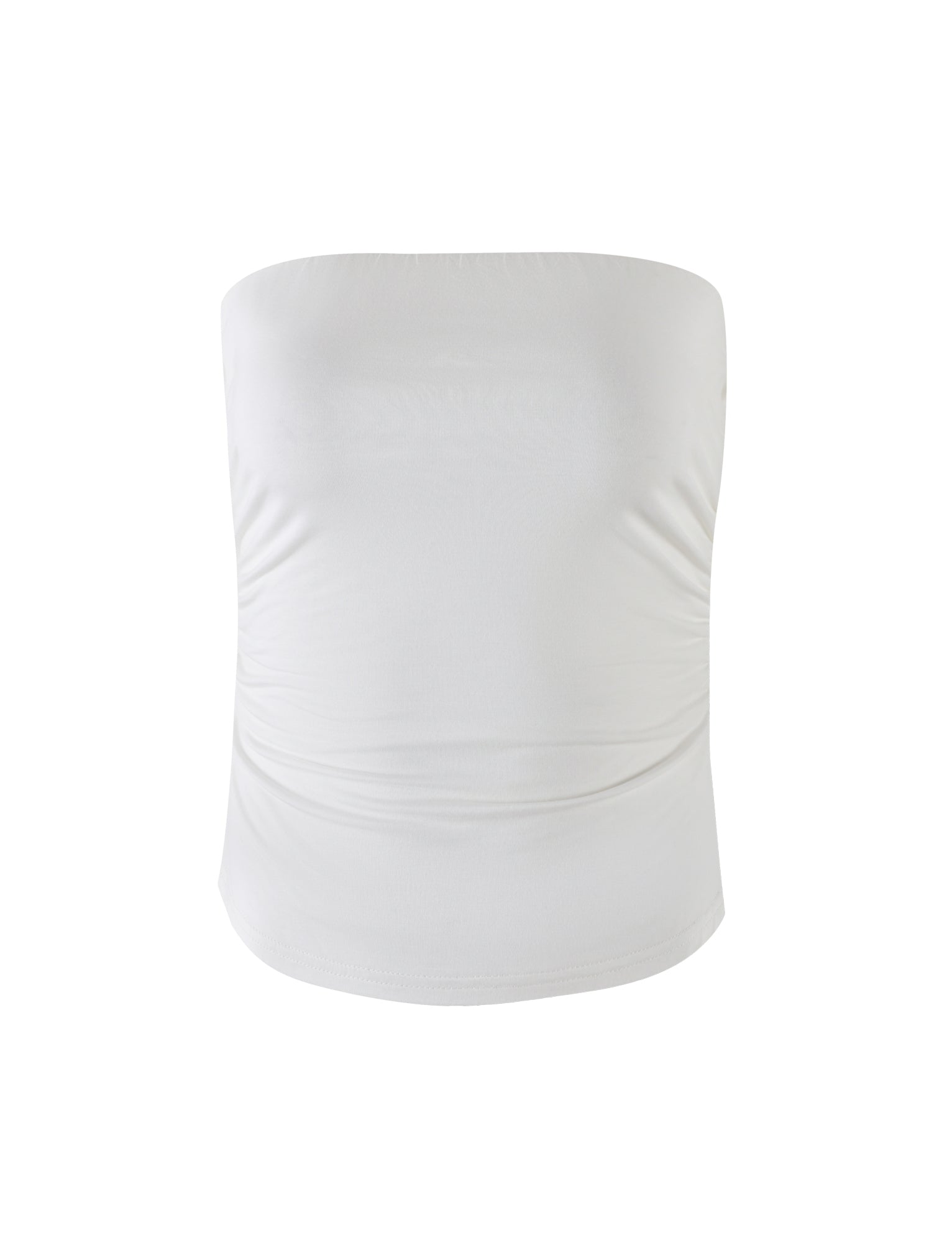 HARRIETT Jersey Tube Top for Women - White Stretchy Sleeveless Camisole | Perfect for Summer, Beach, and Layering