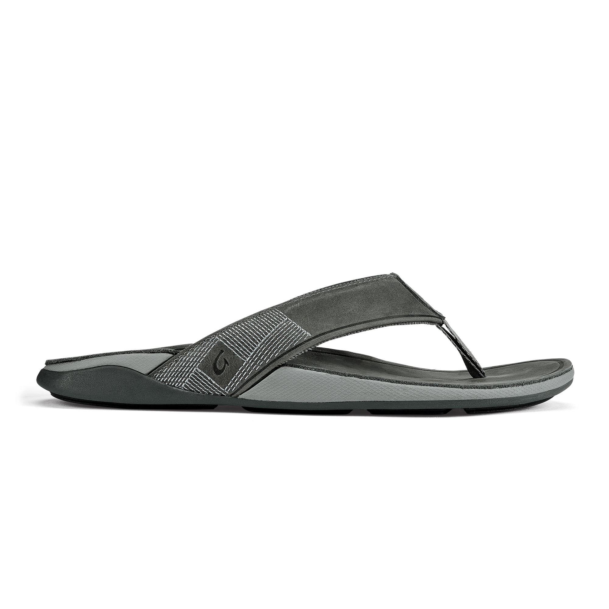 Tuahine Men's Genuine Leather Beach Sandals - Comfortable Stone Color Flip Flops for Summer, Vacation & Outdoor Activities