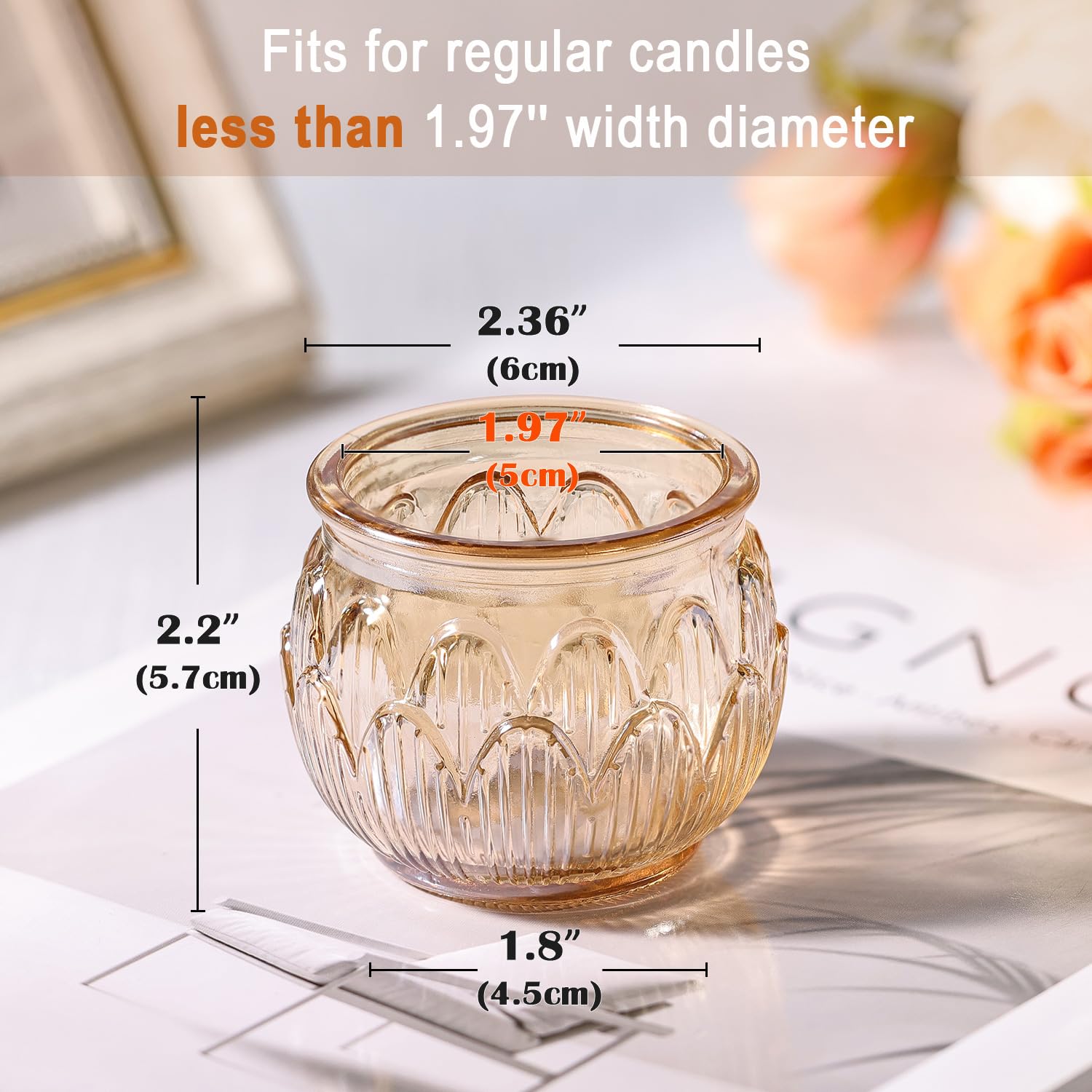 24PCS Gold Votive Candle Holders Bulk - Elegant Lotus Tealight Holders for Diwali Decorations, Wedding Centerpieces & Fall Table Decor - Perfect for Home, Party & Holiday Decorating
