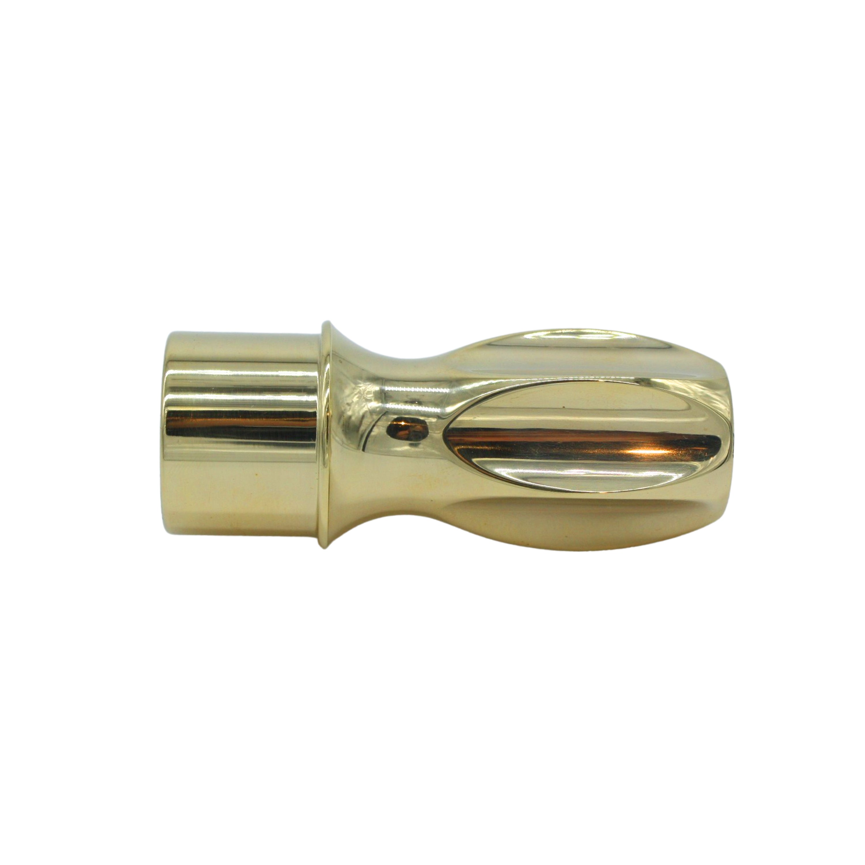 AP400B Slim Brass Shaving Brush Handle - Fits 20mm & 22mm Knots - Premium Wet Shaving Accessory for Men - Perfect for Traditional Safety Razor & Straight Razor Shaving Routine