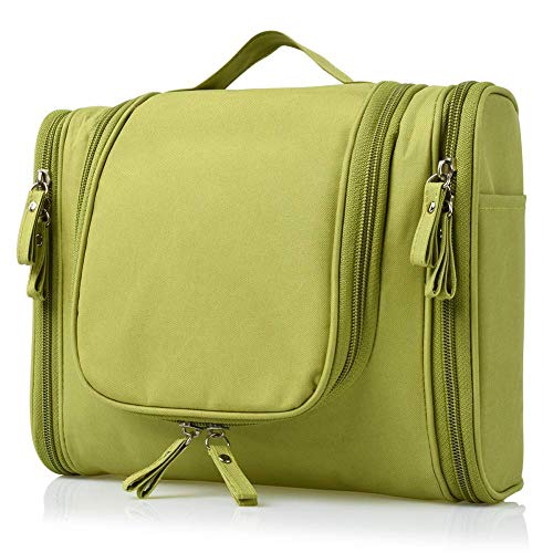 MSA Hanging Toiletry Bag for Women & Men - Large Waterproof Travel Organizer with Hook for Cosmetics, Makeup & Grooming Essentials - Multi-Functional Storage for Bathroom, Gym & Vacation (Multiple Colors)