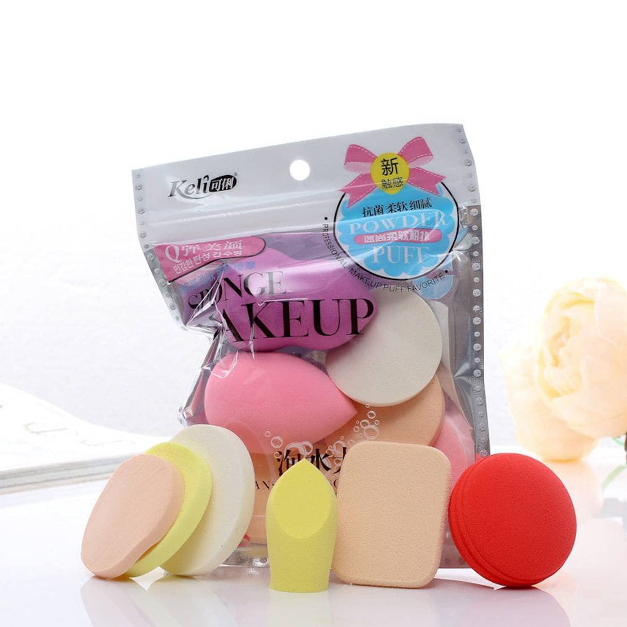 6-Piece Makeup Sponge Set - Beauty Blender Puff for Foundation & Powder Application (Colors May Vary) - Perfect for Professional Makeup Artists & Everyday Beauty Routine
