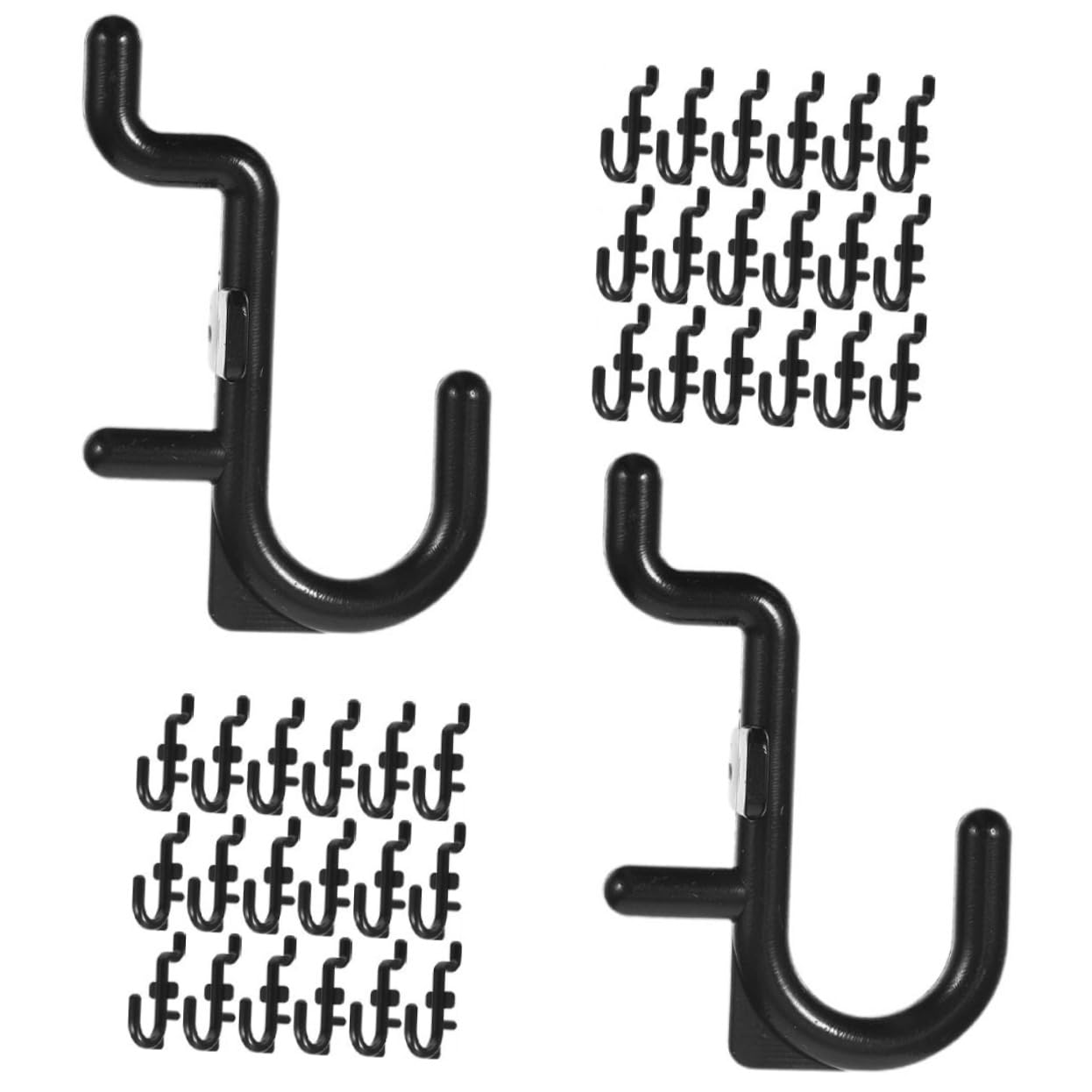 CATIEBYE Pegboard Hooks Set - 50 Pieces Heavy Duty Wall Hooks for Garage Tool Organization, Workshop Storage & DIY Projects - Durable Plastic Hooks with Easy Installation - Perfect for Home, Garage, Office & Retail Displays