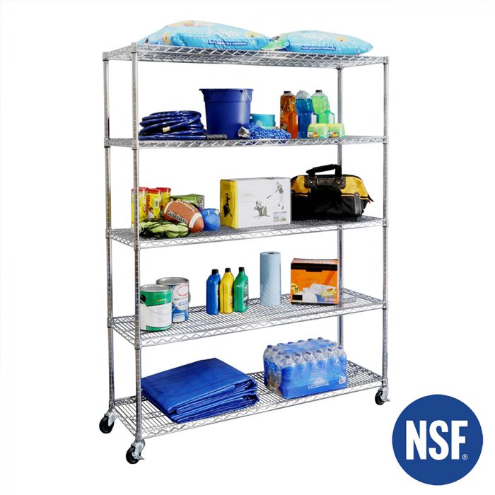 UltraDurable® 5-Tier NSF Certified Steel Shelving Unit - Heavy Duty Storage Rack for Garage, Warehouse, Kitchen & Pantry Organization