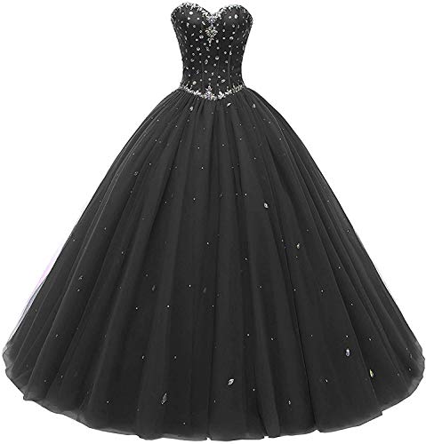 Houganhe Crystal Beaded Ball Gown Quinceanera Dress with Bolero Jacket - Strapless Corset Sweet 16 Prom Dress for Teen Girls | Perfect for Quinceañera, Prom, Homecoming, and Formal Events
