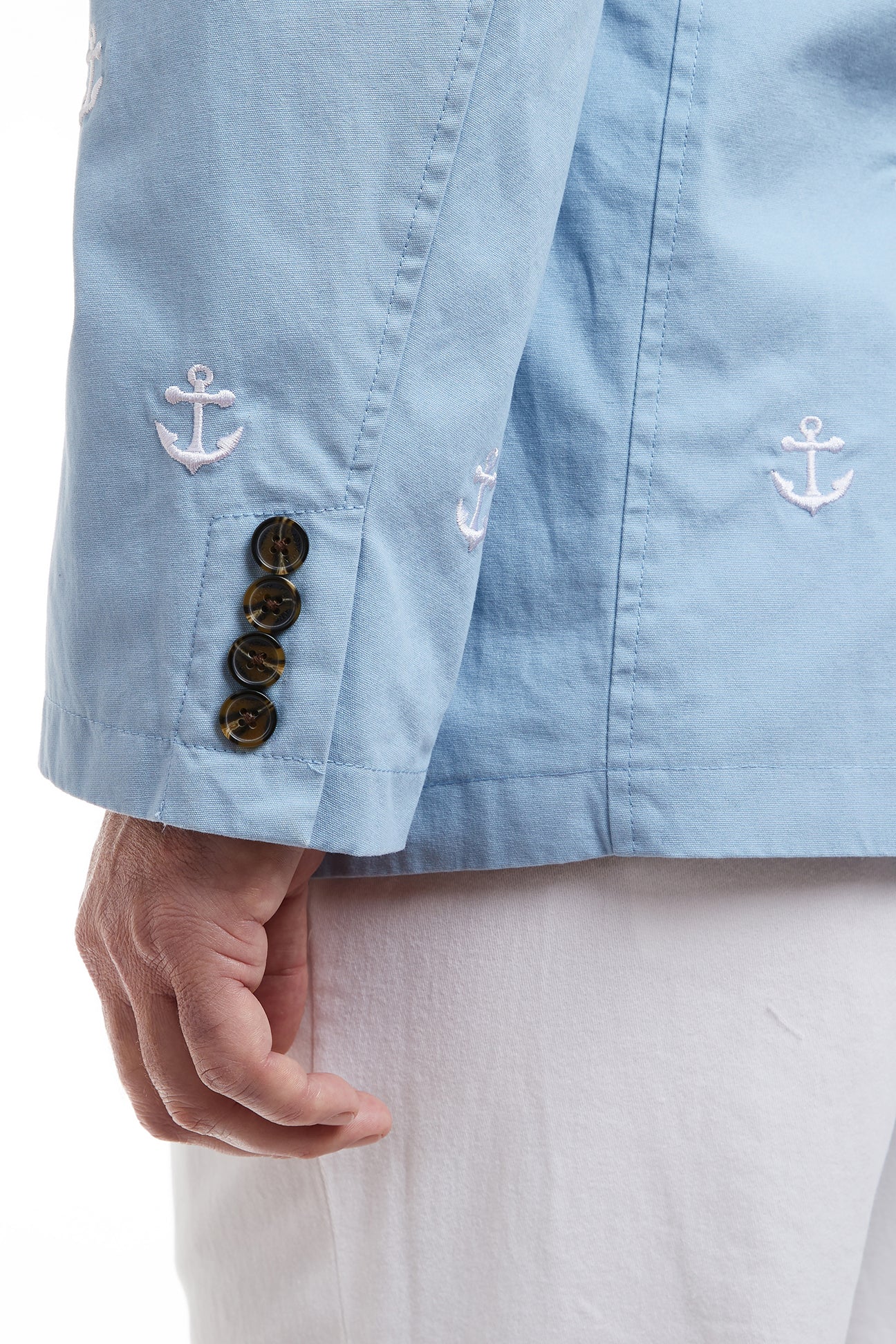 Spinnaker Blazer Blue Grotto with Anchors - Premium Nautical Style Men's Jacket for Business Casual & Yachting Events