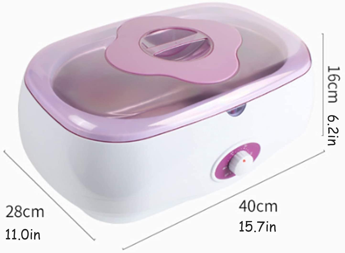 Professional Paraffin Wax Machine - 4L Large Capacity Quick Heating Wax Warmer with Adjustable Temperature & Transparent Dust Cover - Moisturizing Hand & Foot Spa Kit for Home & Salon Use (Black) - Perfect for Pain Relief, Skin Therapy & Relaxation