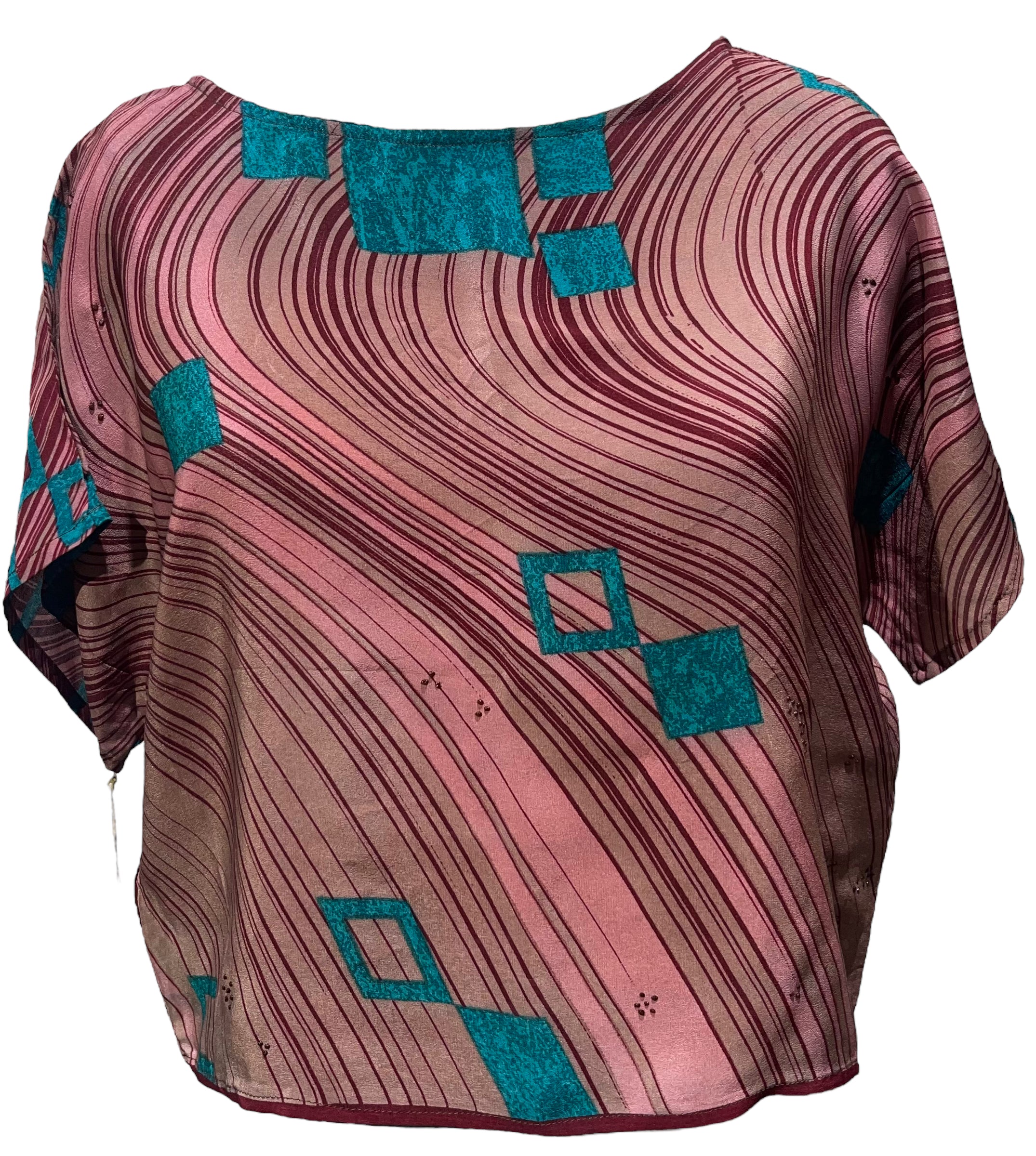 PRC4180 Women's Pure Silk Boxy Top - Soft & Breathable Silk Blouse for Casual Wear, Office & Special Occasions