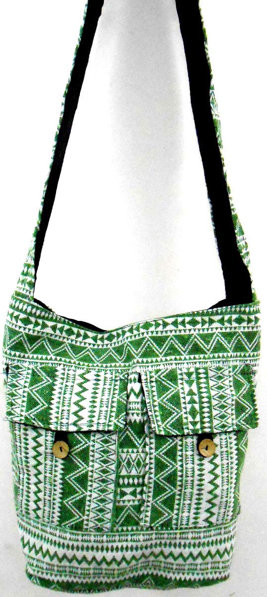 Stylish Multi-Color Cotton Woven Handmade Crossbody Bag for Women - Boho Hippie Shoulder Sling Purse - Perfect for Festivals, Travel & Everyday Use
